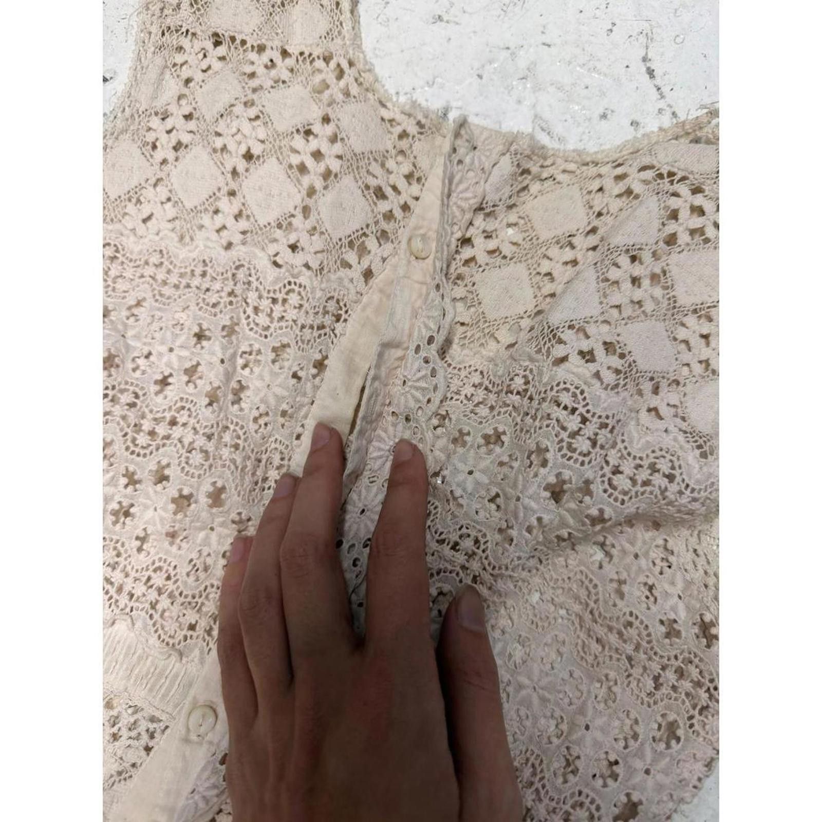 Other Antique Edwardian Lace Dress White Cotton Bridal Size S / US 4 / IT 40 - 8 Thumbnail
