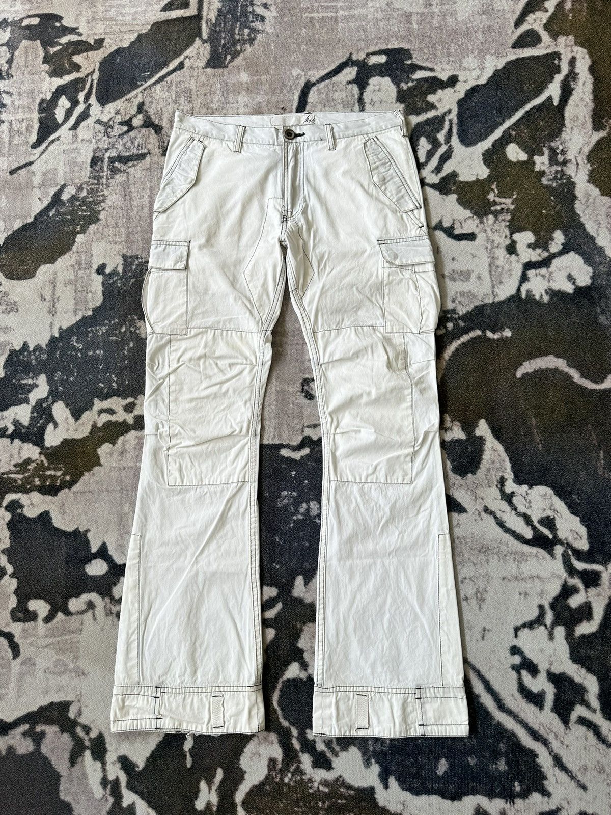 image of Archive Ss-2006 Man Of Moods Avant-Garde Cargo Pant in White, Men's (Size 32)