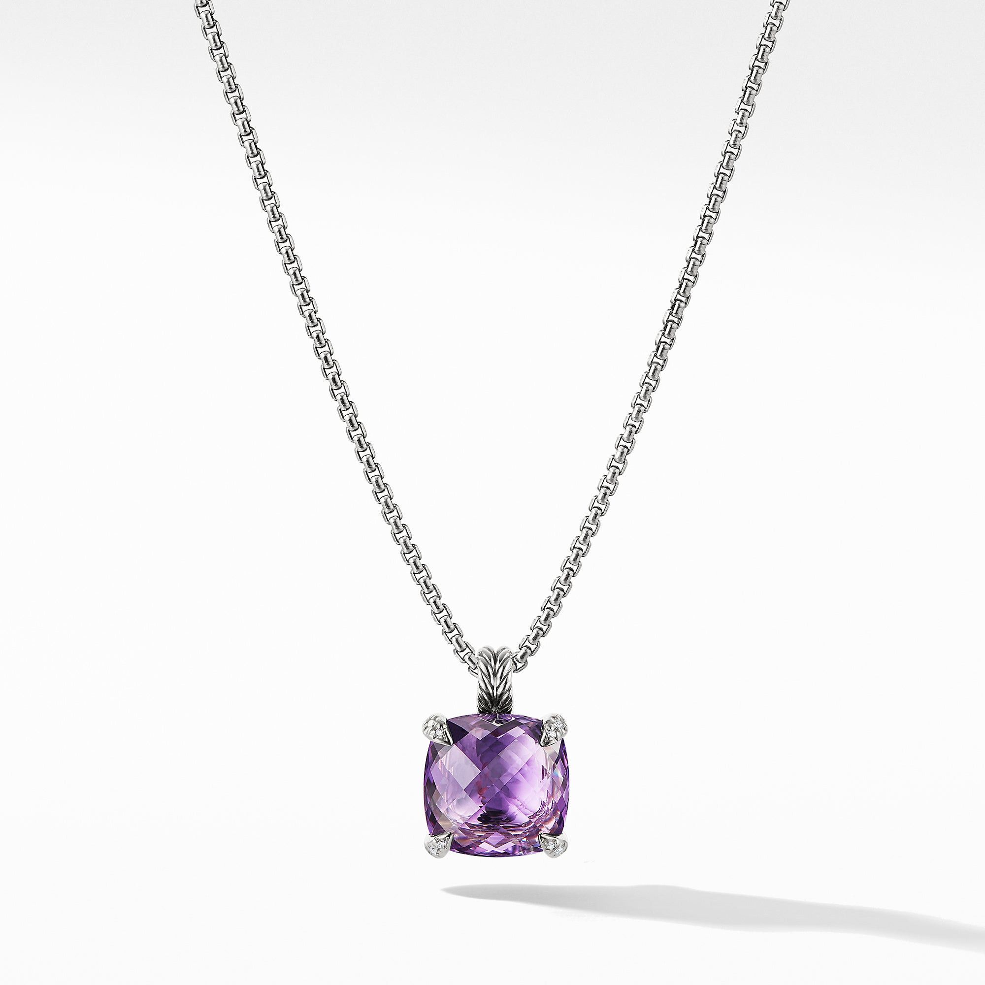 David Yurman o1w1db10526 N12742D Size:10/ Necklace in Silver with Diamond Size ONE SIZE - 1 Thumbnail