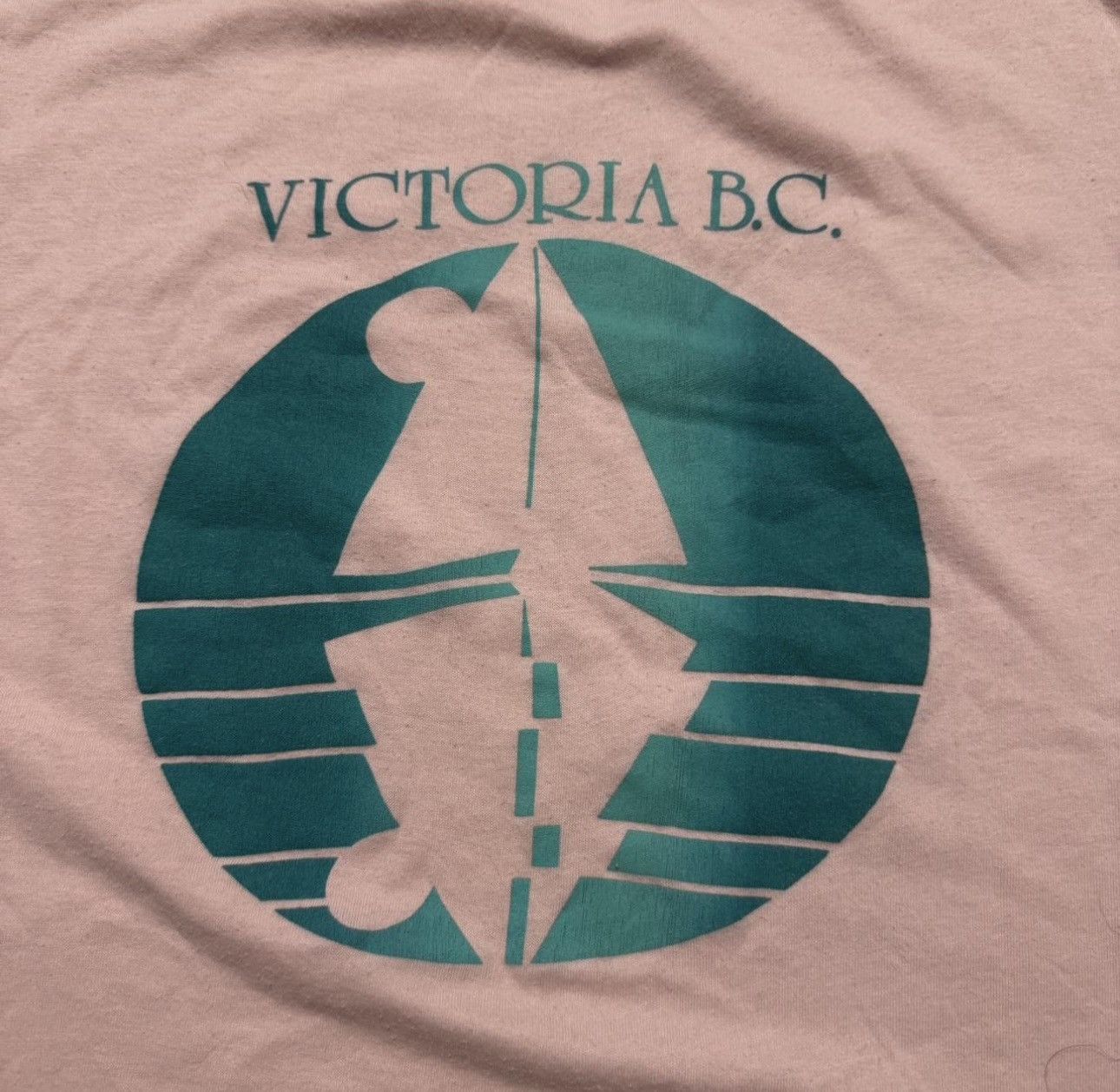 Vintage Vintage 80s Victoria British Columbia Shirt Pink Ringer LG Size US L / EU 52-54 / 3 - 3 Thumbnail