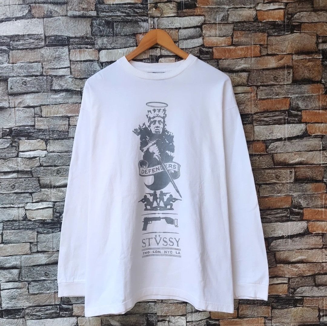 Stussy Vtg STUSSY X NEXUS 7 Deffenders Offenders Long Sleeve Size US L / EU 52-54 / 3 - 1 Thumbnail