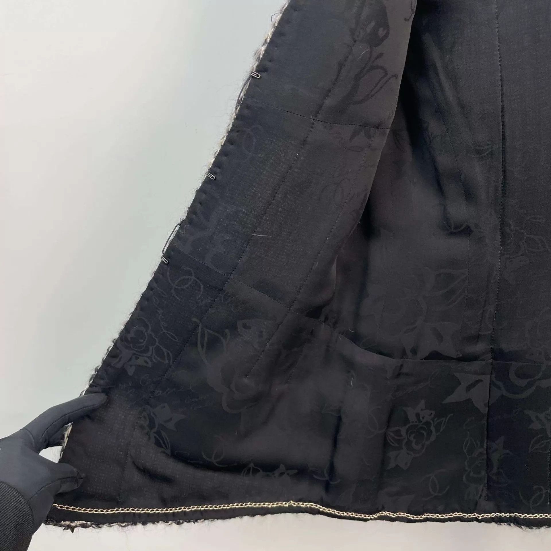 Chanel Chanel tweed women's black 38 jacket Size S / US 4 / IT 40 - 9 Thumbnail