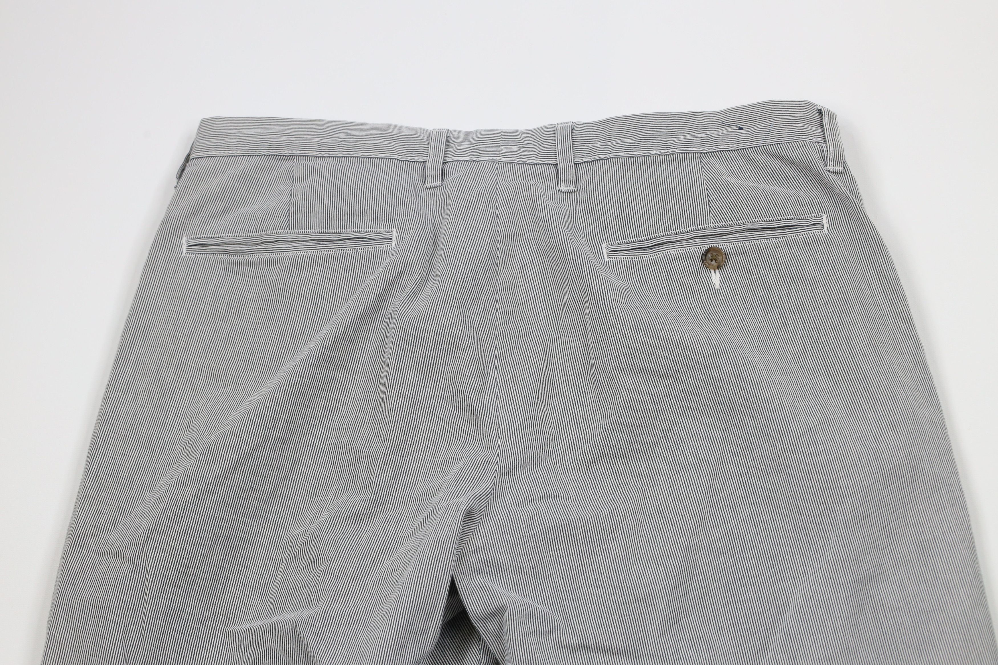 J.Crew × Vintage Vintage J Crew Seersucker Straight Leg Chino Pants Cotton Size US 33 - 10 Thumbnail