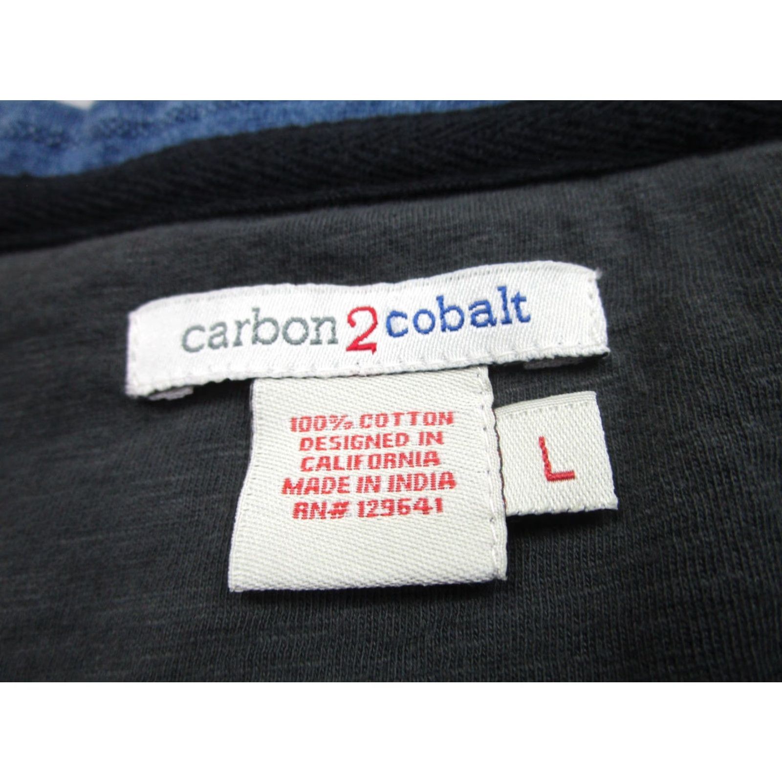 Carbon2Cobalt CARBON2COBALT Men's Large Blue Ombre Gradient Henley Long Sleeve Pocket Shirt Size US L / EU 52-54 / 3 - 5 Thumbnail