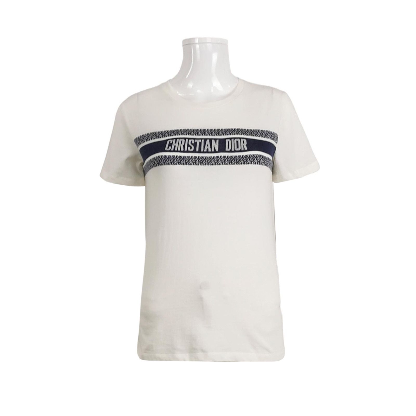 Dior Dior XS Cotton Logo Crew Neck T-Shirt Size XS / US 0-2 / IT 36-38 - 1 Thumbnail