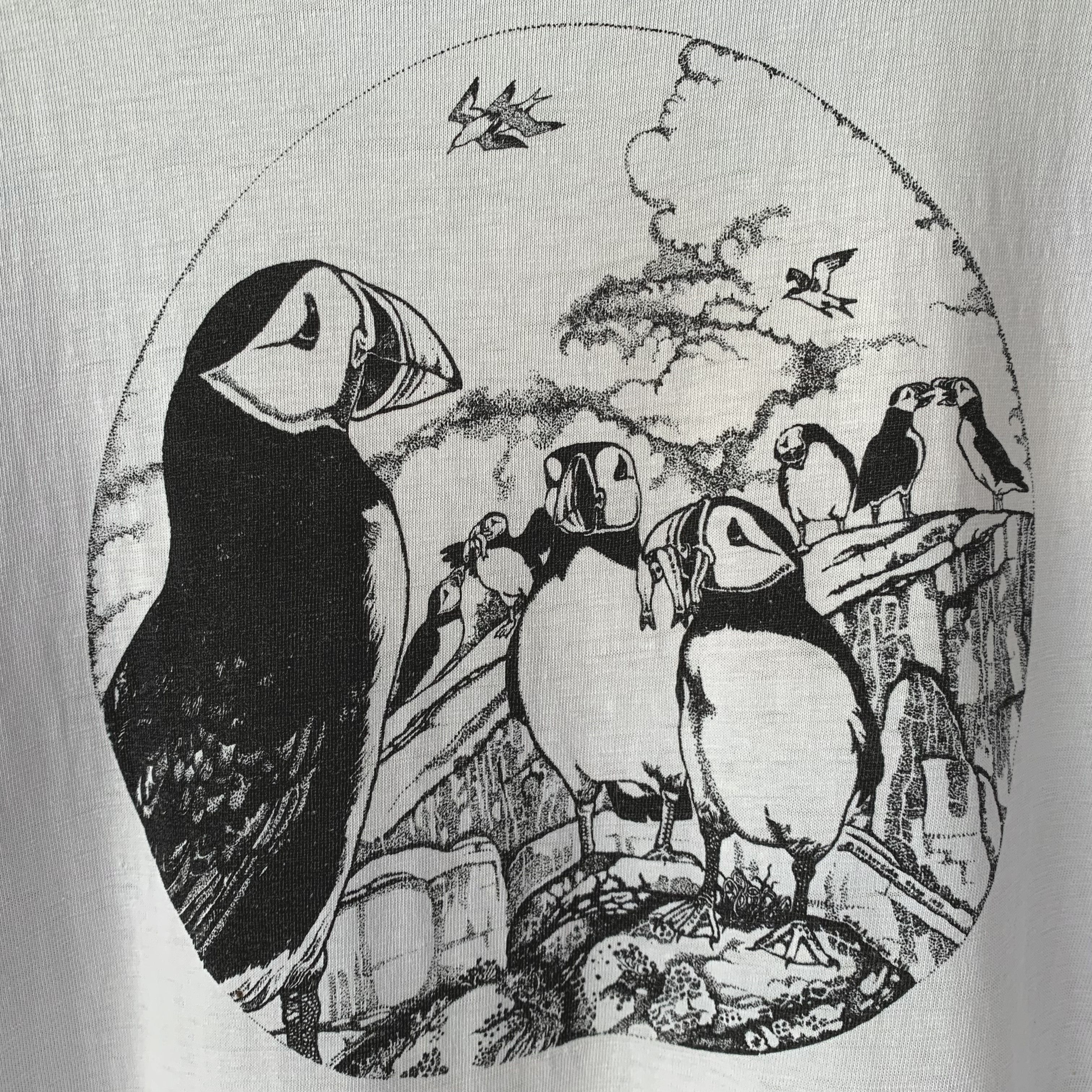 Hanes vintage sunfaded puffin t-shirt Size US L / EU 52-54 / 3 - 4 Thumbnail