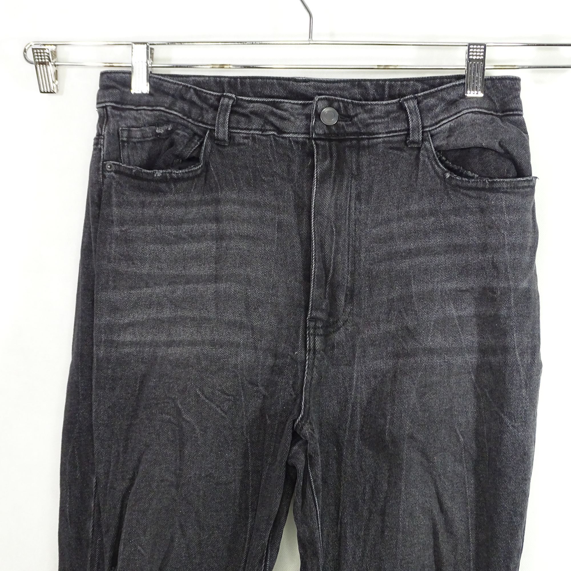 GB GB Black Ripped Wide Leg Flare Jeans Juniors Size 11 Denim F Size 31" - 2 Thumbnail