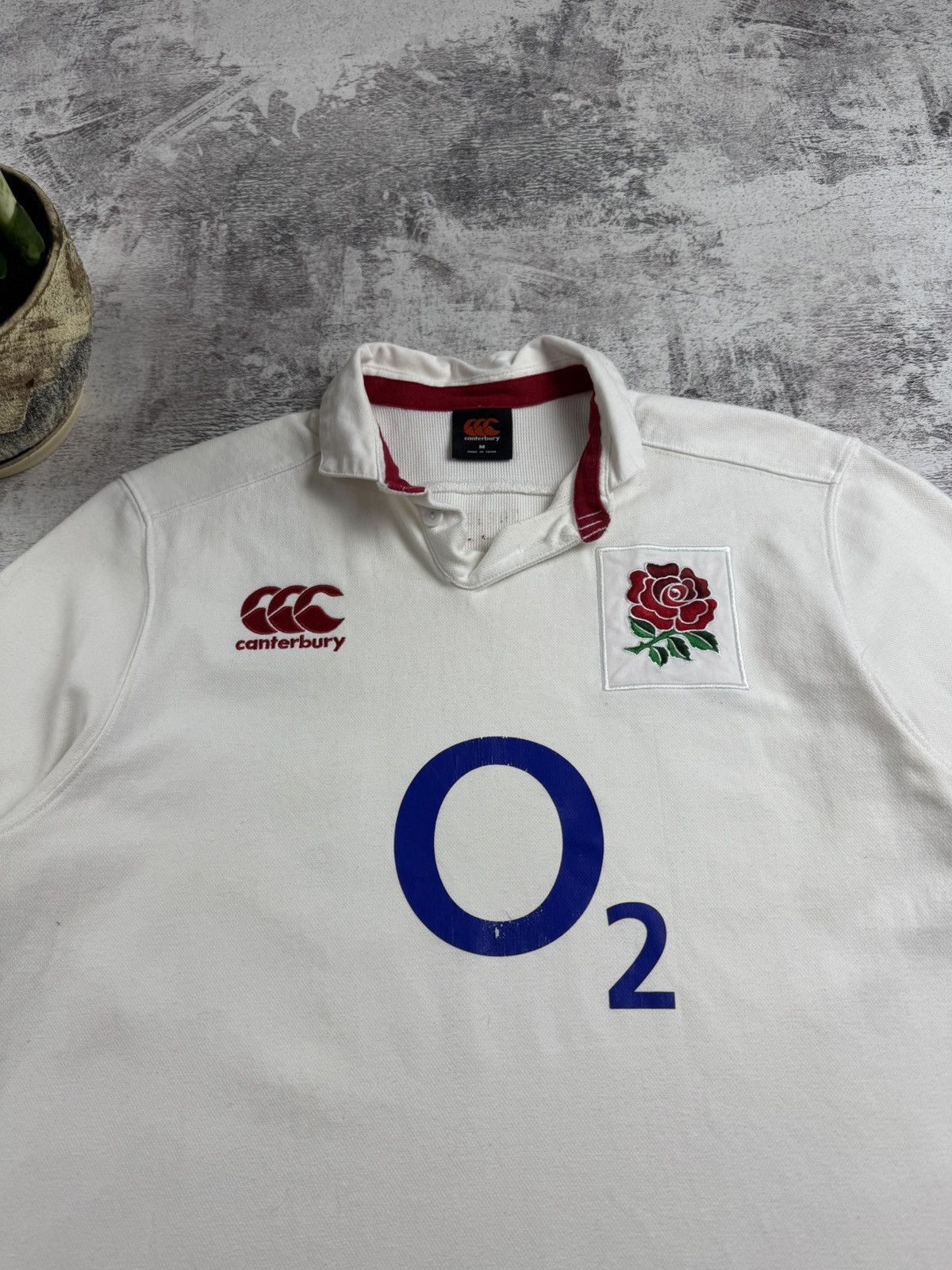 Canterbury of New Zealand Canterbury England Team National 2015 2016 M Rugby White Polo Jersey T Shirt Size US M / EU 48-50 / 2 - 6 Thumbnail