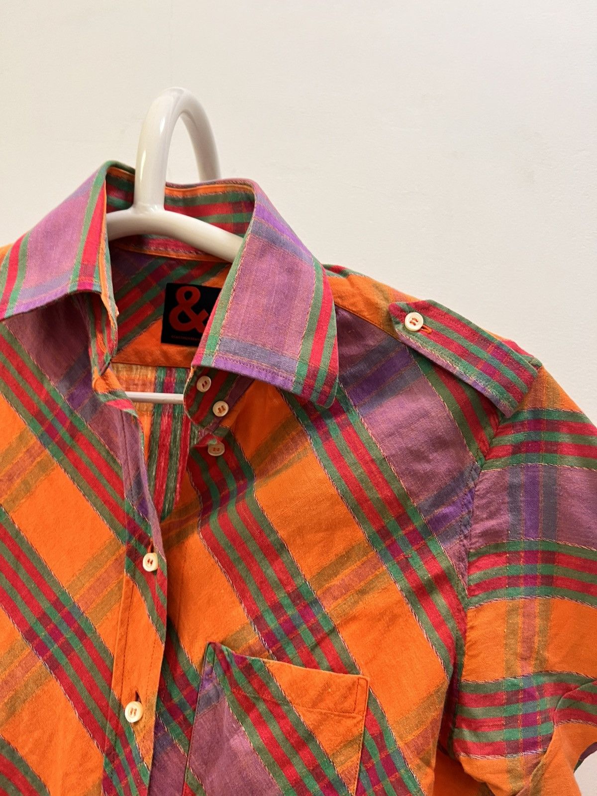 Designer × Dolce & Gabbana × Vintage Dolce & Gabbana multicoloured shirt luxury vintage Size L / US 10 / IT 46 - 3 Thumbnail