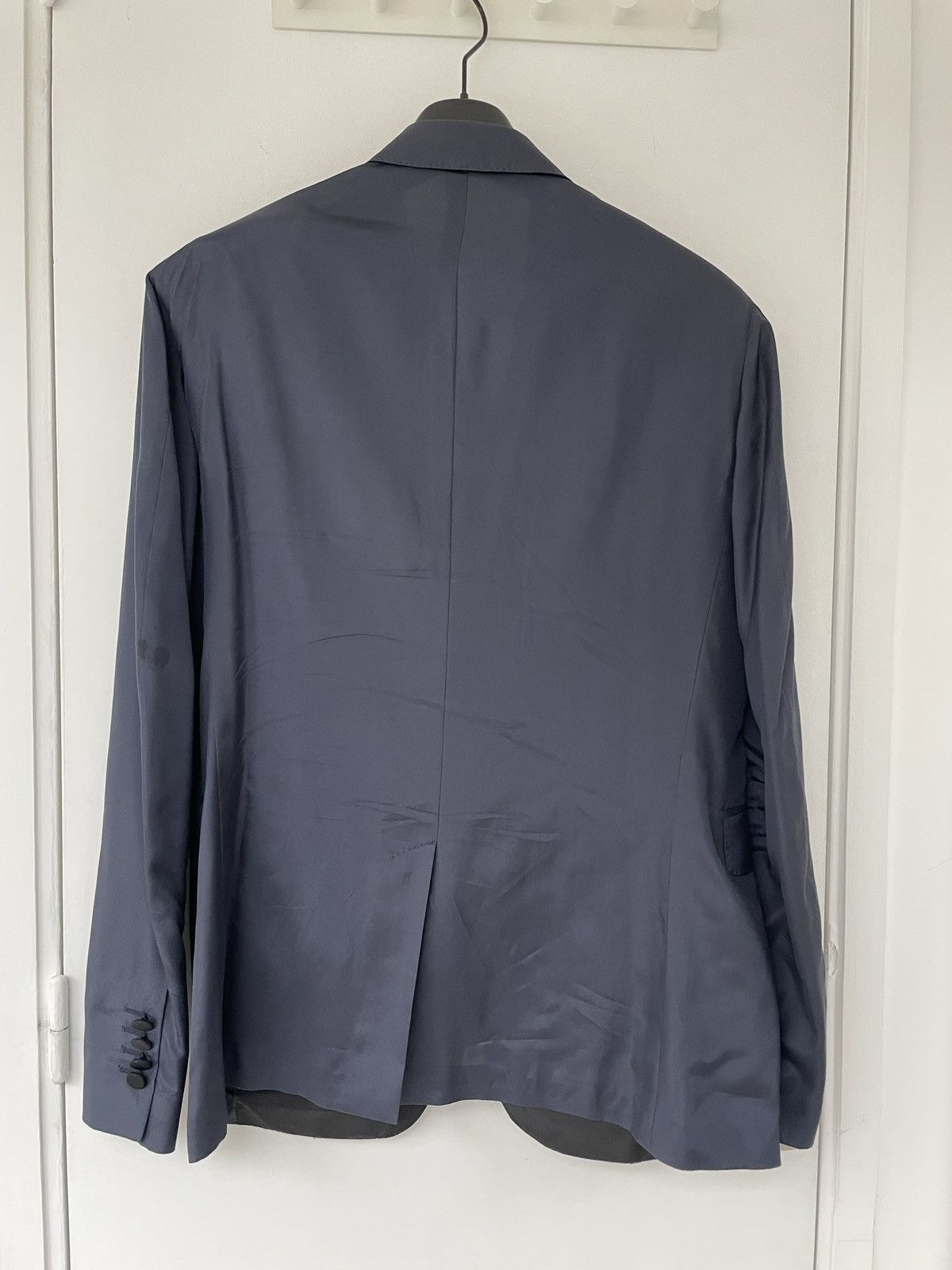 Burberry Burberry navy silk tuxedo blazer Size 48R - 2 Thumbnail
