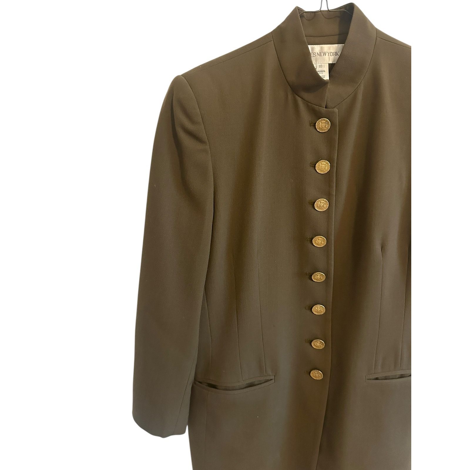 Jones New York Jones New York Brown Gold Button Long Sleeve Collar Blazer Size L / US 10 / IT 46 - 5 Thumbnail