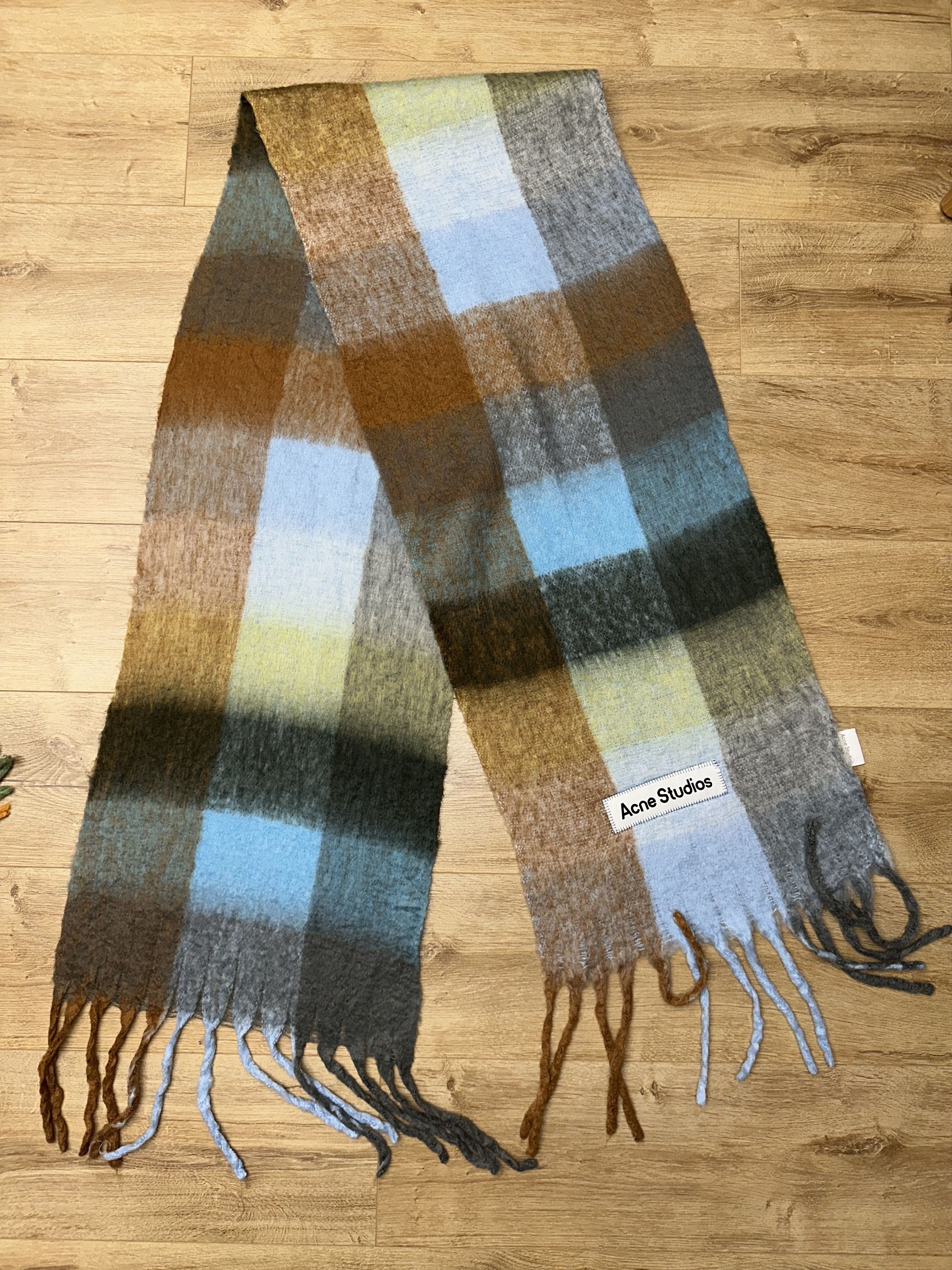 Acne Studios Check Multicolor Acne Studios Scarf Fringe Italy 250cm Size ONE SIZE - 1 Thumbnail