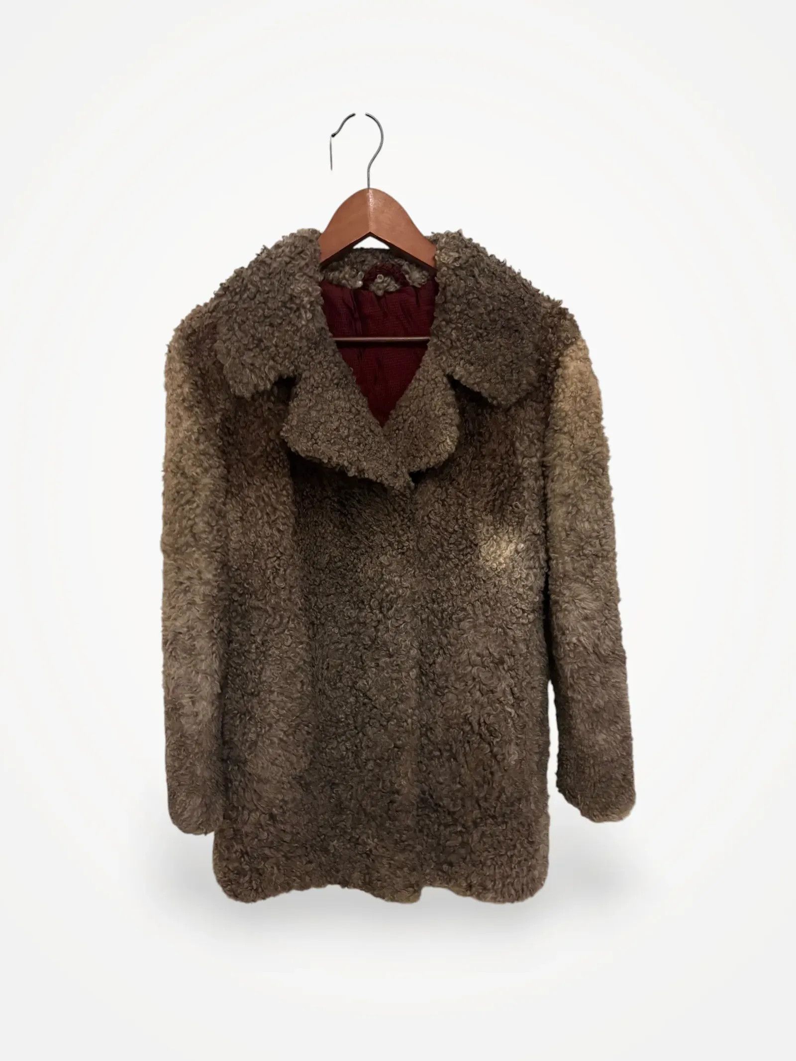 Vintage Vintage Pälsjacka i fårskinn Fur Faux Fur Size S / US 4 / IT 40 - 1 Thumbnail