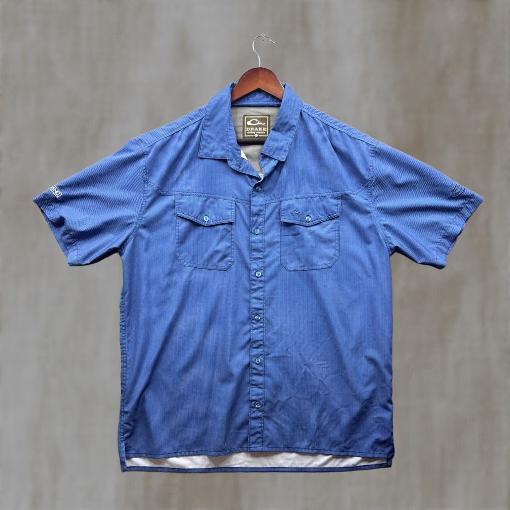Vintage Drake Clothing Company Blue Gingham Short Sleeve Button Up Shirt Men L Size US L / EU 52-54 / 3 - 1 Thumbnail