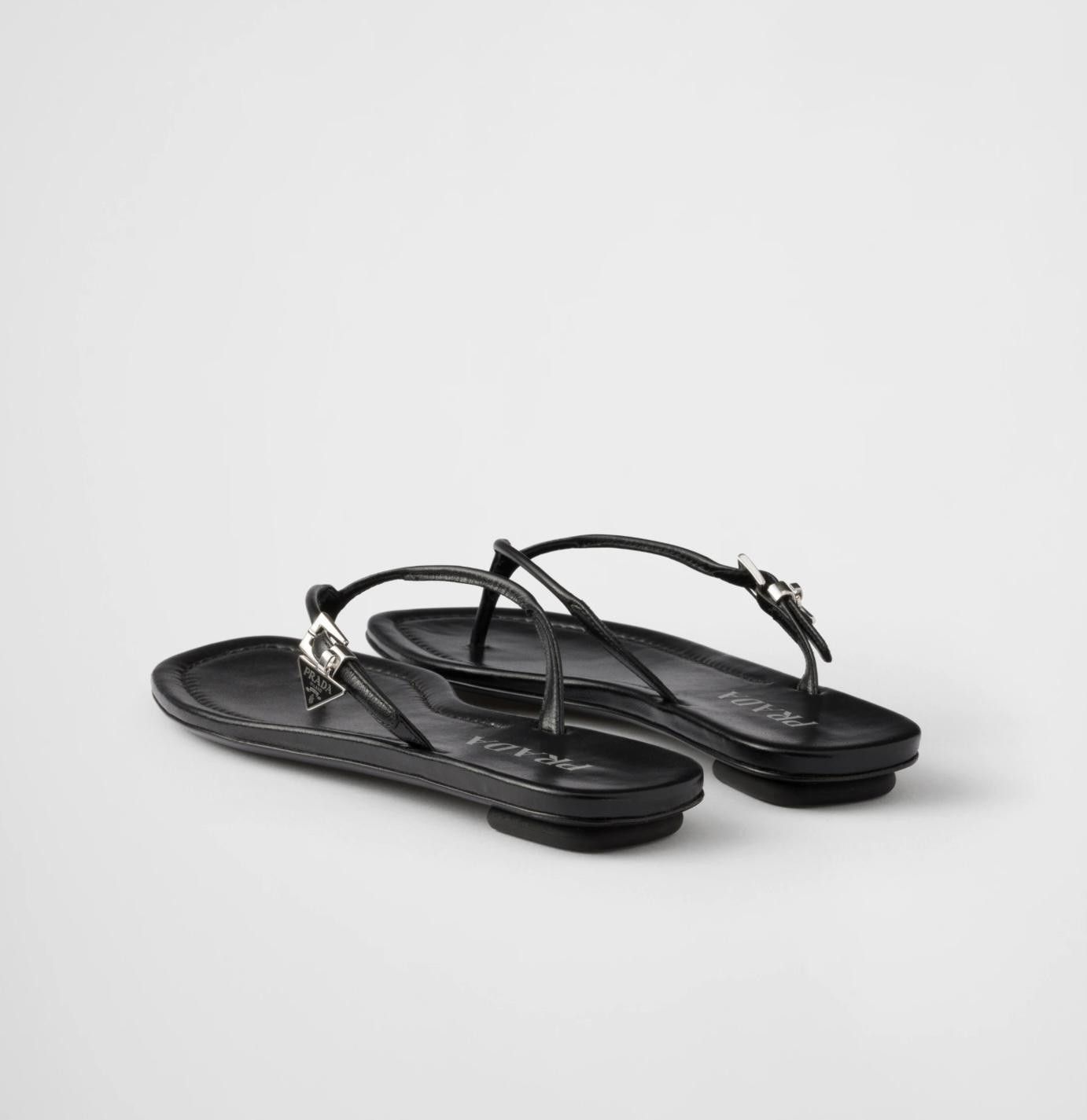 Prada PRADA LEATHER THONG SANDALS SIZE 41 Size ONE SIZE - 3 Thumbnail