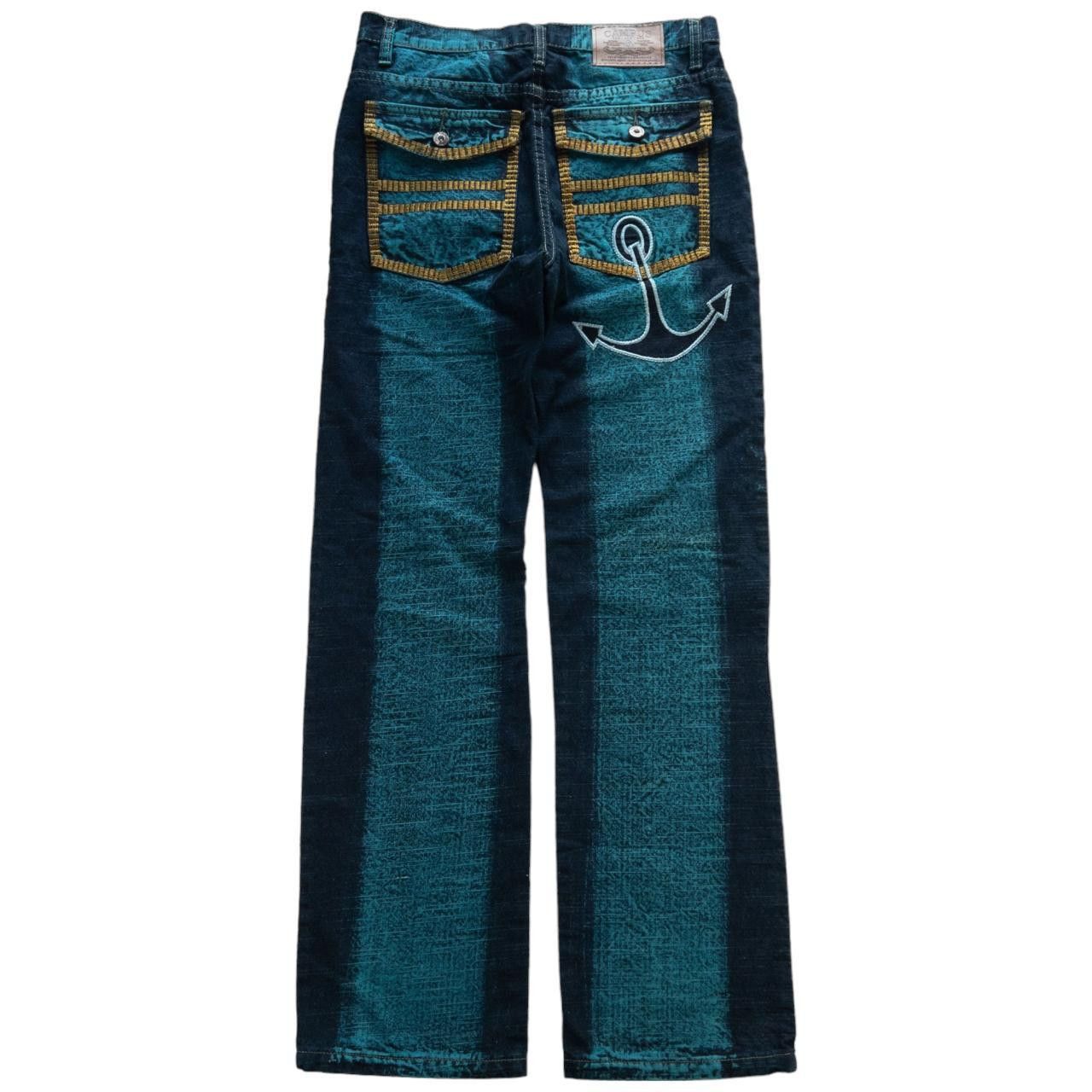 Other Vintage Campus Blue Dyed Strip Denim Jeans Size W30 Size US 30 / EU 46 - 2 Thumbnail