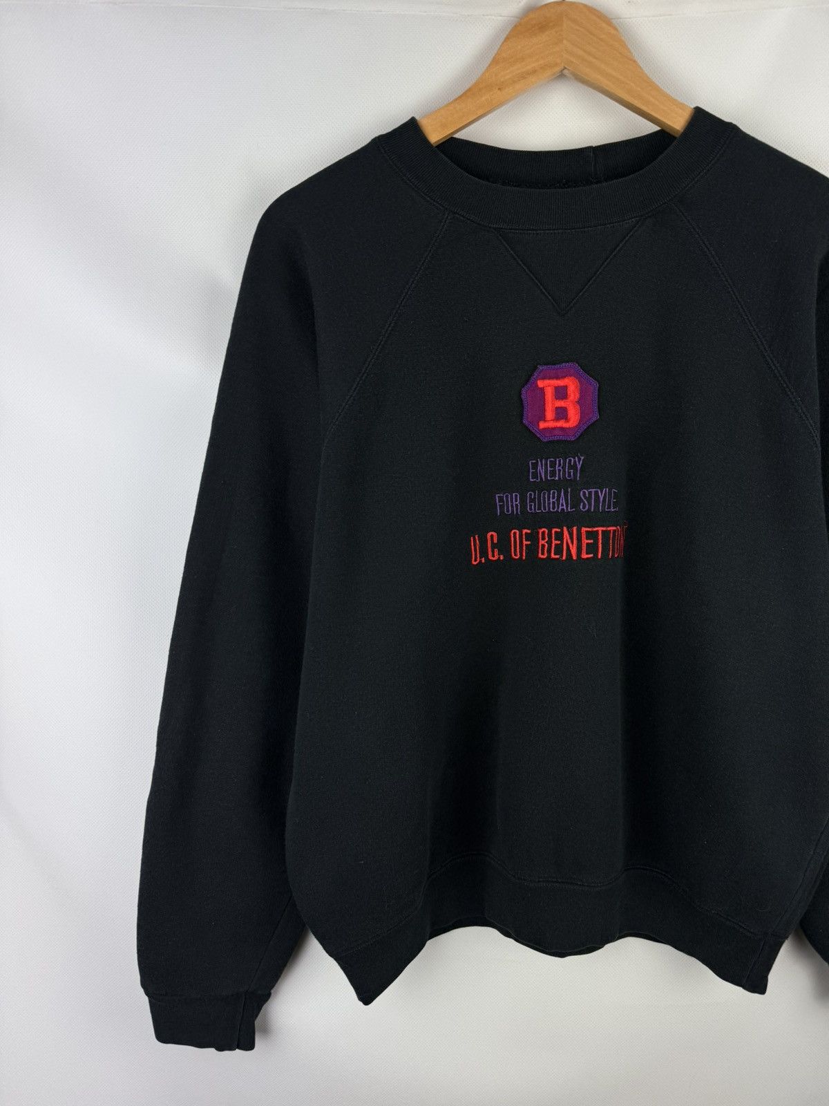 United Colors Of Benetton United Colors Of Benetton Embroidered Sweatshirt Pullover Size US M / EU 48-50 / 2 - 2 Thumbnail