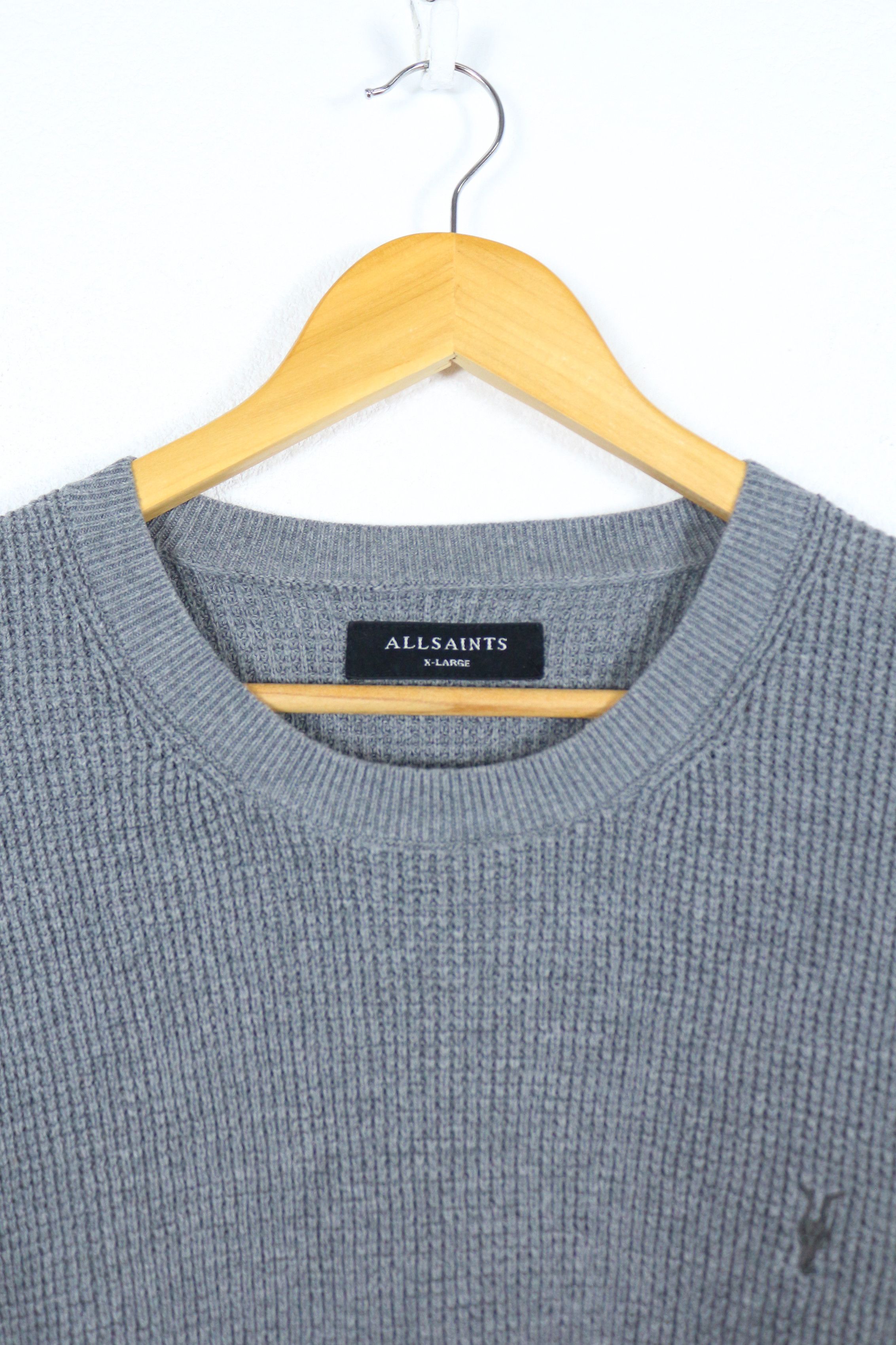 Allsaints × Japanese Brand Allsaints RIAS Logo Waffle Sweater Jumper Avant Garde Y2K Size US XL / EU 56 / 4 - 3 Thumbnail
