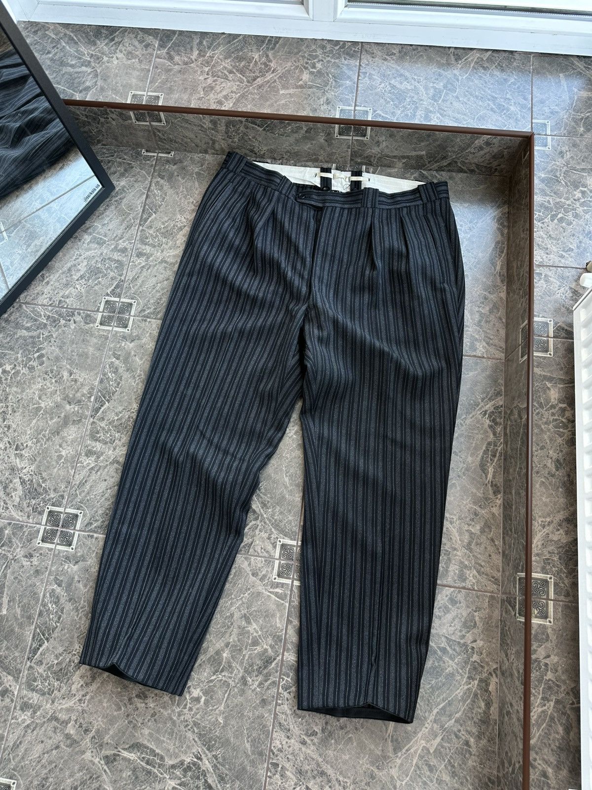 Other Vintage Edwardian Antique 1940s Men’s Wool Pants Sz XL Size US 36 / EU 52 - 2 Thumbnail