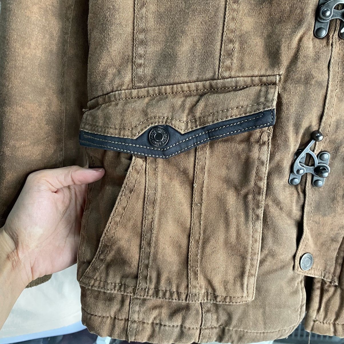 In The Attic In the Attic Brown Grunge Multi-Pocket Fur Hoodie Jacket Size US M / EU 48-50 / 2 - 7 Thumbnail