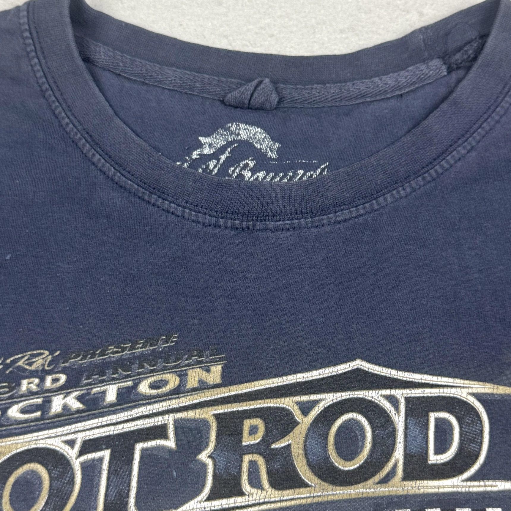 Vintage Stockton Hot Rod Rally Shirt Mens Large Black Car Show Graphic Grunge Band Tee Size US M / EU 48-50 / 2 - 5 Thumbnail