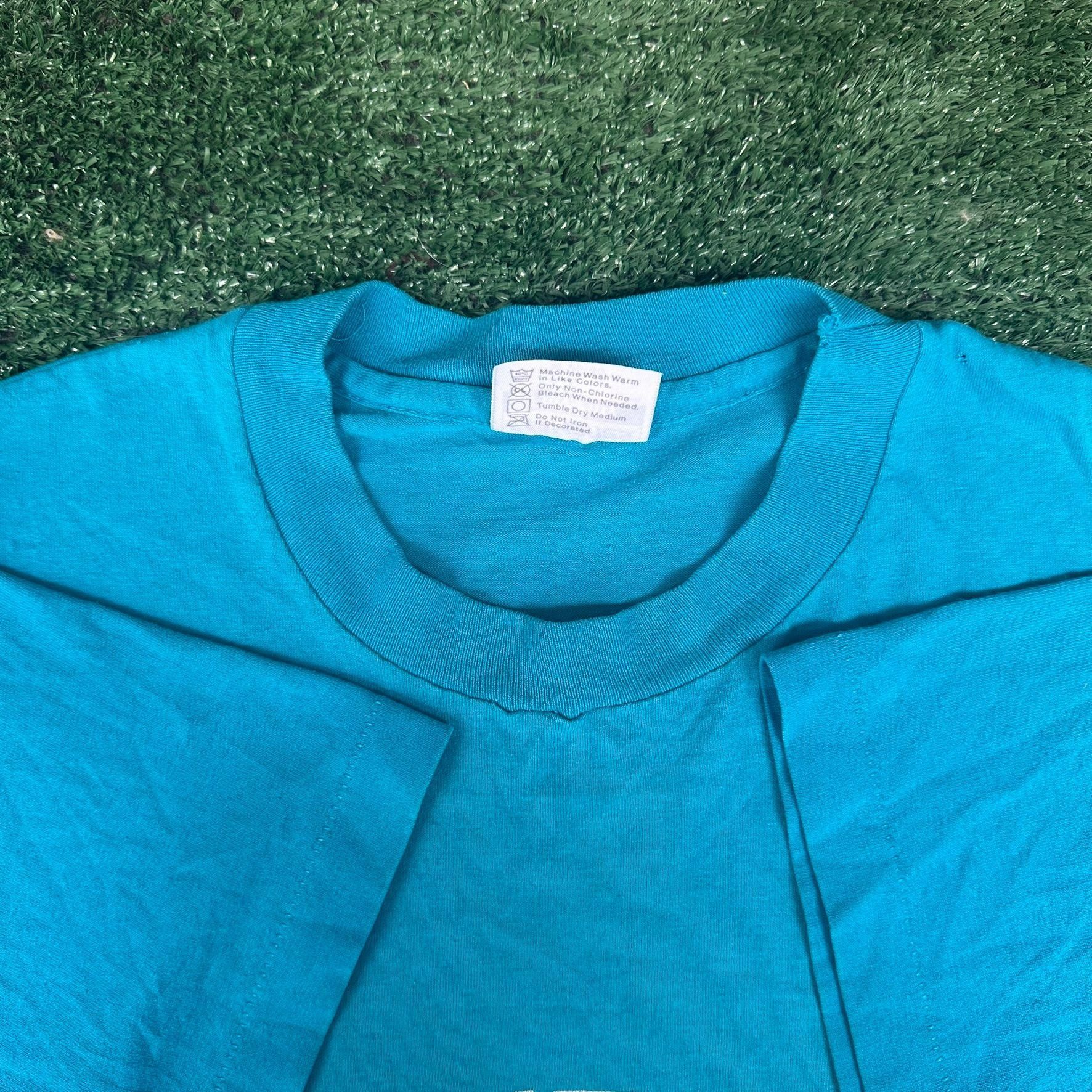 Hanes Vintage 80s Massachusetts Bodybuilding Gym T-Shirt Blue M Si Size US M / EU 48-50 / 2 - 3 Thumbnail