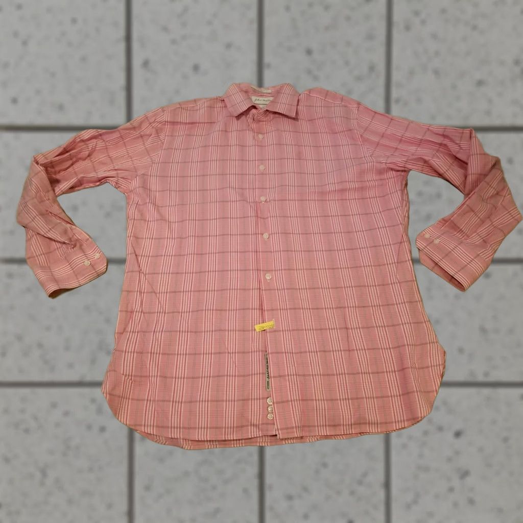 Nordstrom Mens John W. Nordstrom Dress Shirt 16 32 33 Pink Button Cotton Size 42R - 1 Thumbnail