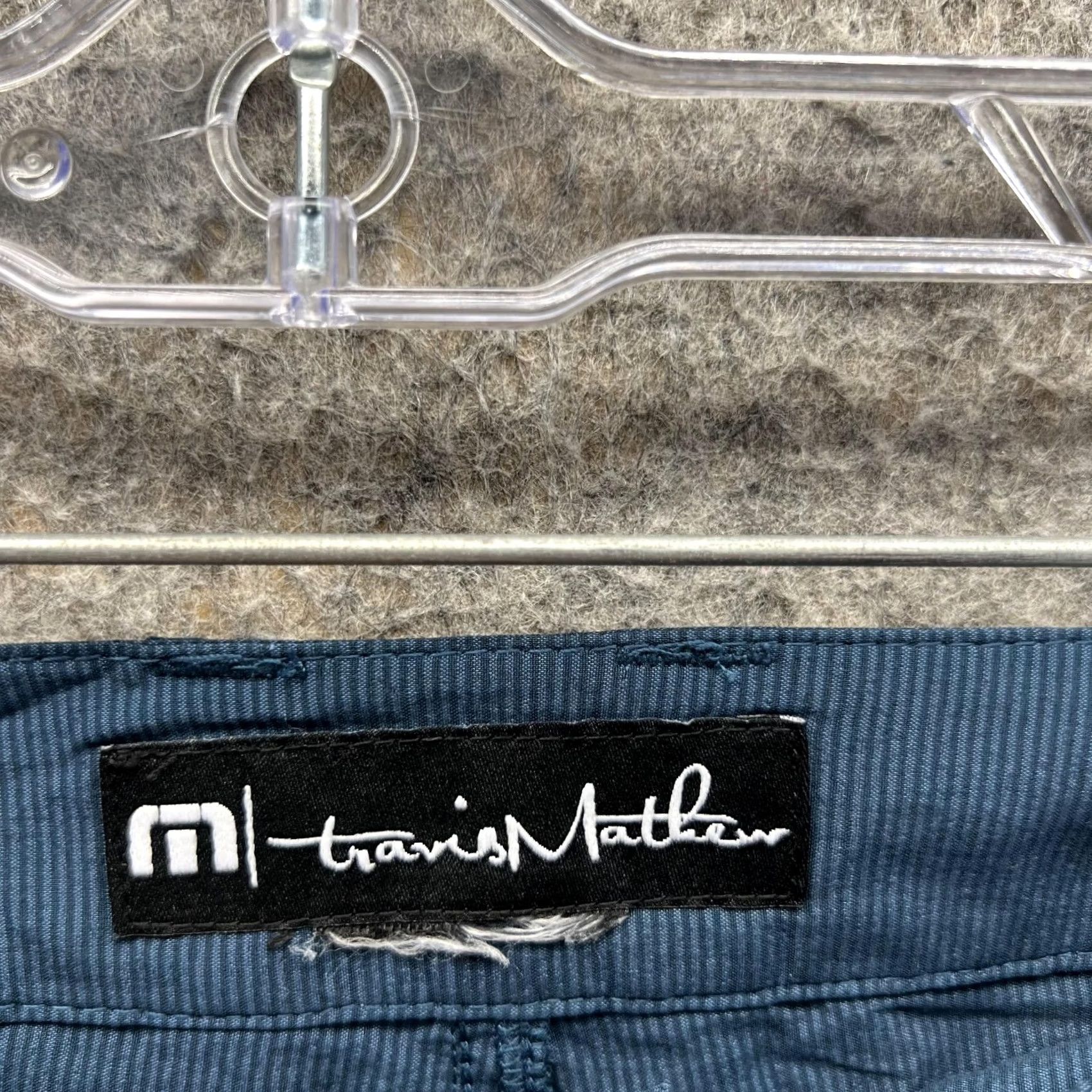 TravisMathew Travis Mathew Shorts Men 40 Blue Chino Pleated Casual Polyester Stretch Golf Size US 40 / EU 56 - 6 Thumbnail