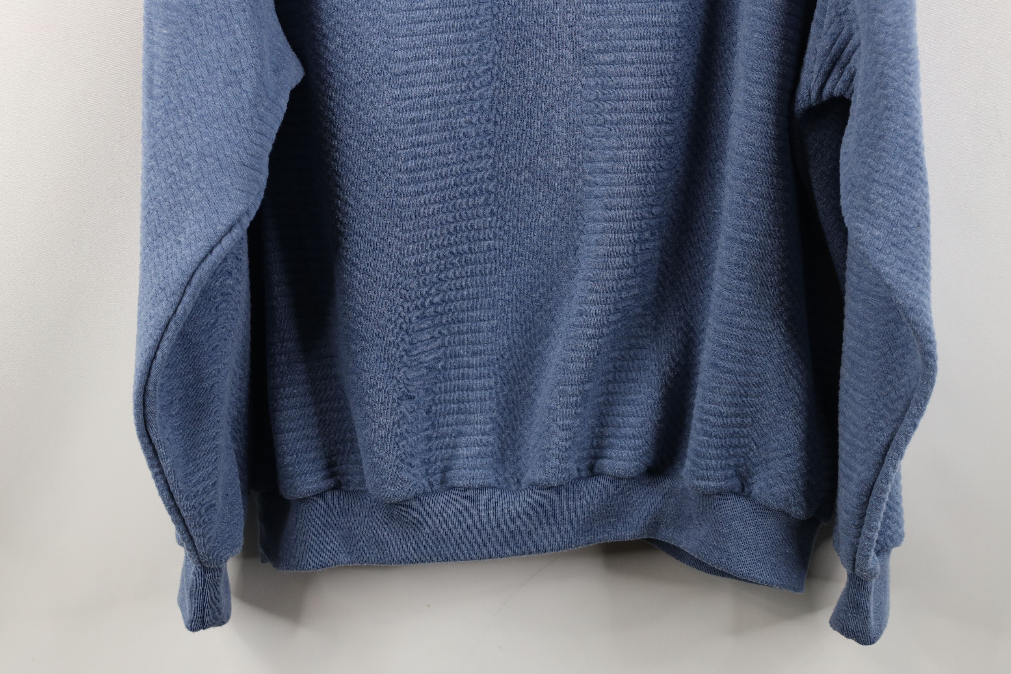 Vintage Vintage 90s Streetwear Ribbed Knit Pullover Polo Shirt Blue Size US XL / EU 56 / 4 - 12 Thumbnail