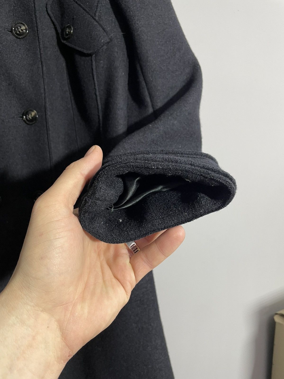 Marella Marella Black Double Breasted Wool coat Size M / US 6-8 / IT 42-44 - 7 Thumbnail