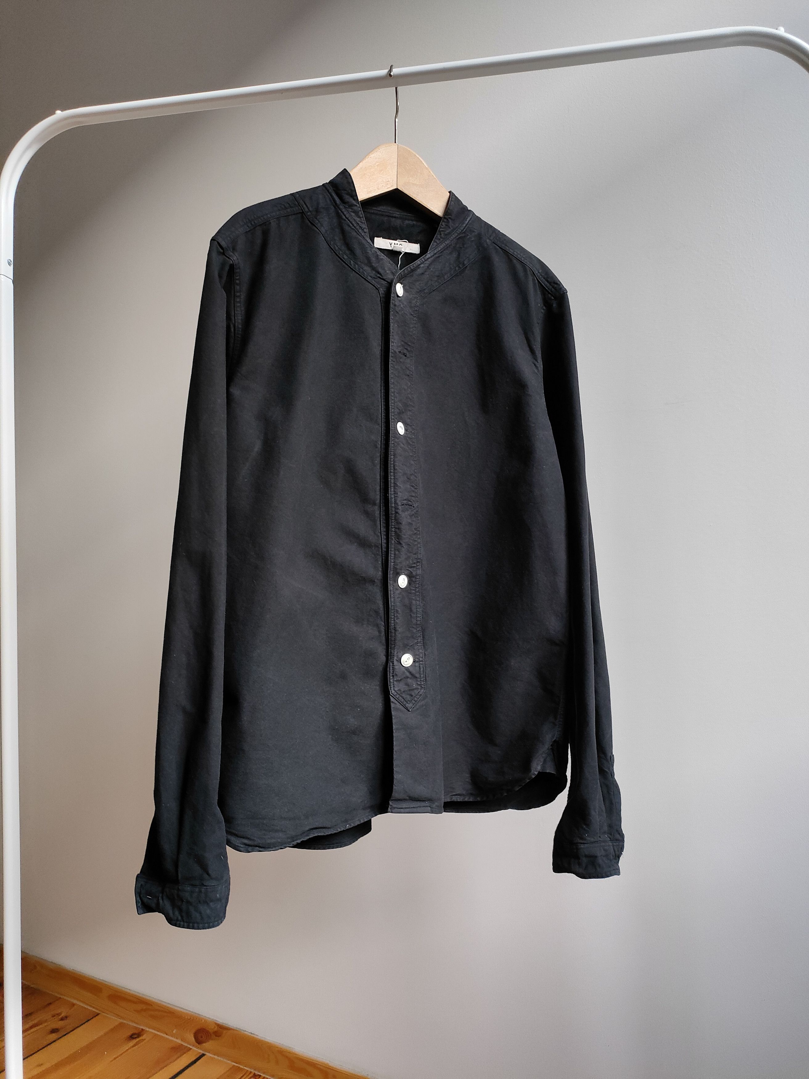 YMC YMC You Must Create Black Cotton Mandarin Collar Shirt Size US M / EU 48-50 / 2 - 1 Thumbnail
