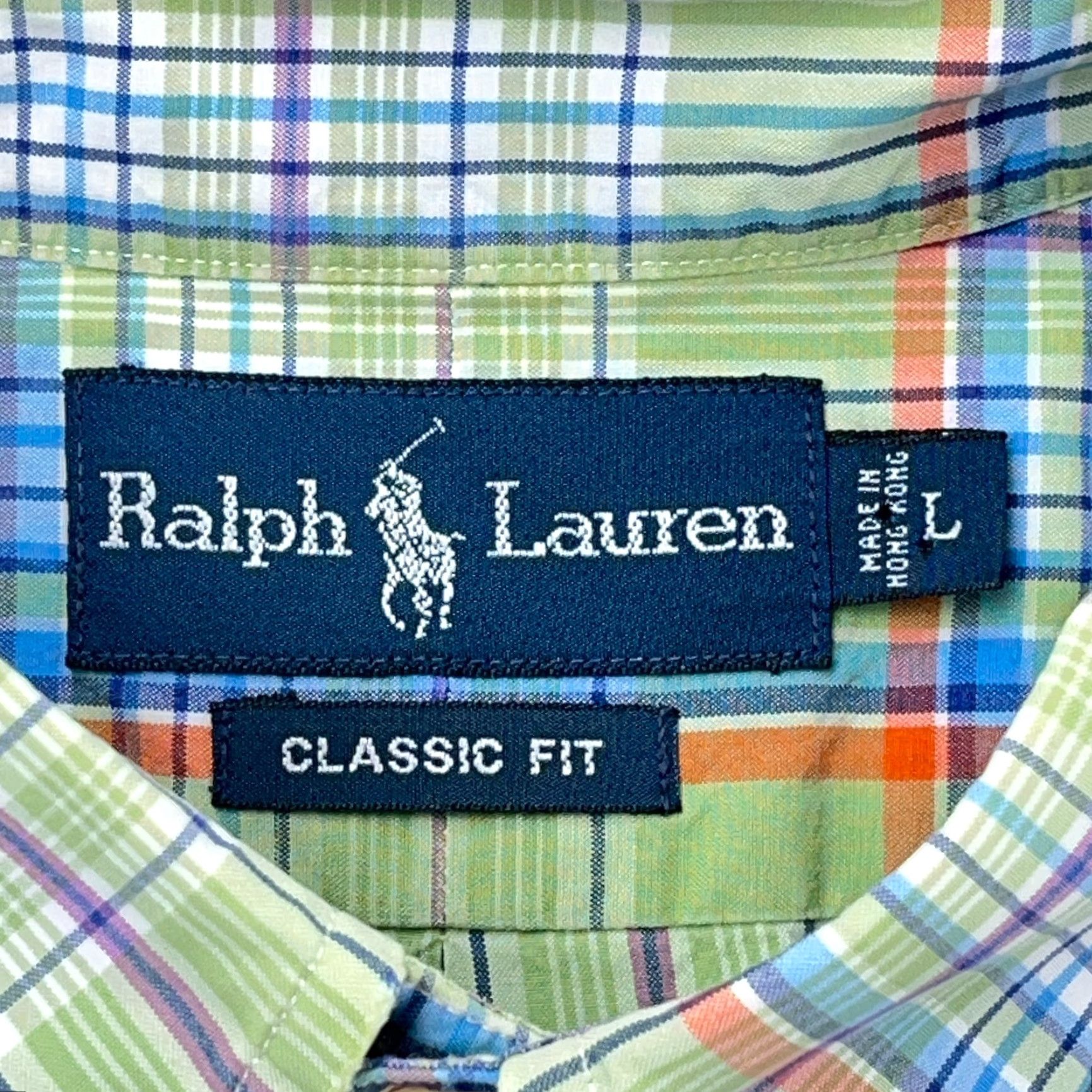 Ralph Lauren Ralph Lauren Button-Up Shirt Men Large Green Blue Plaid Classic Fit Casual Size US L / EU 52-54 / 3 - 3 Thumbnail