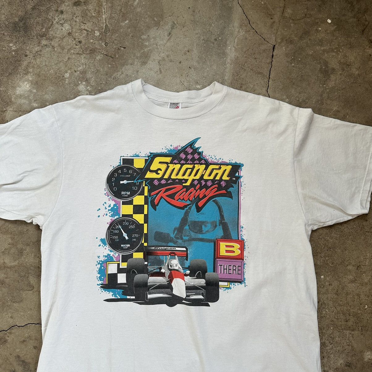 NASCAR Vintage Sun Faded Thrashed Snap On Racing T-Shirt Tee XXL Size US XXL / EU 58 / 5 - 3 Thumbnail
