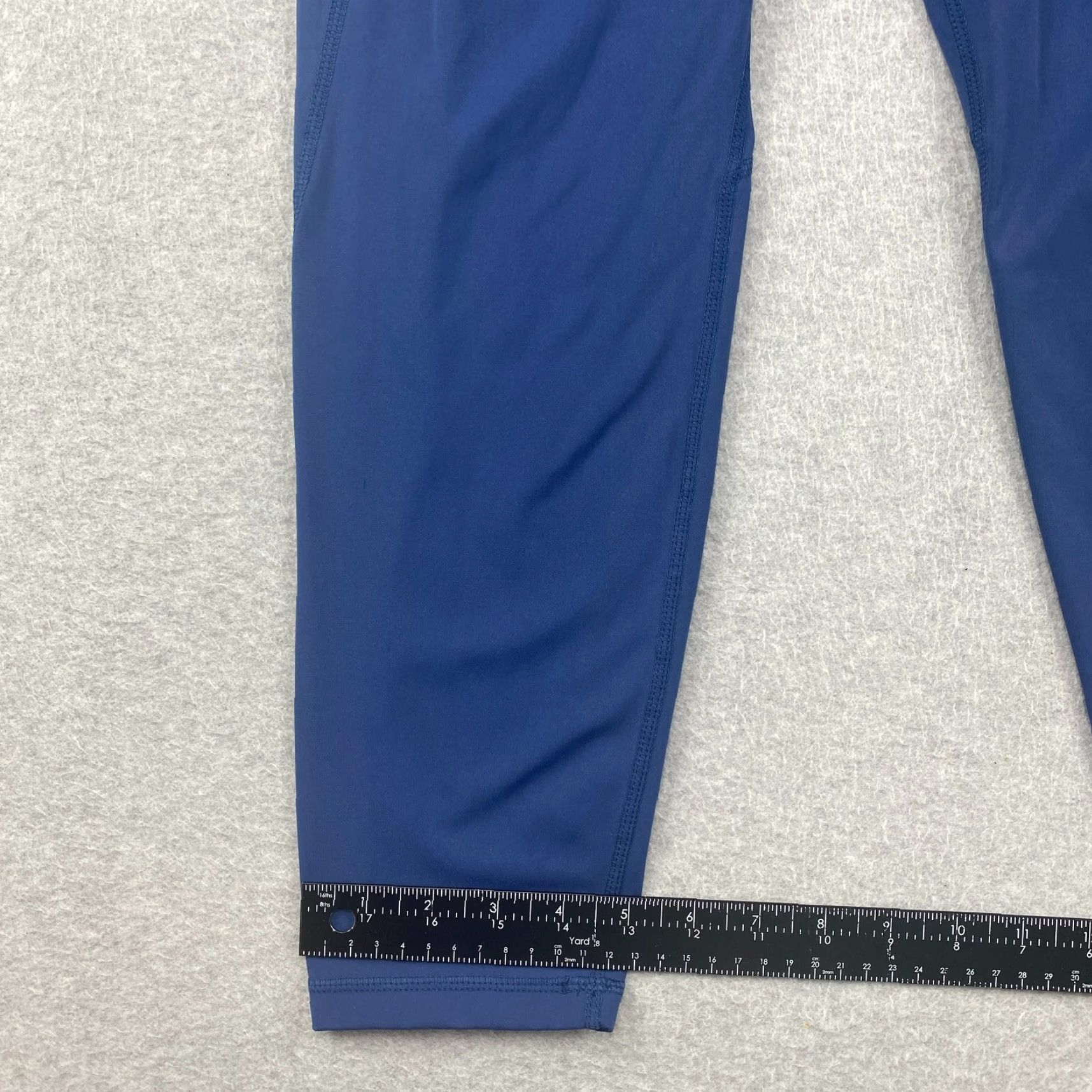 Vintage Members Mark Leggings Womens XL Blue 7/8 Pull On Stretch Nylon Active Pockets Size 40" / US 18 - 7 Thumbnail