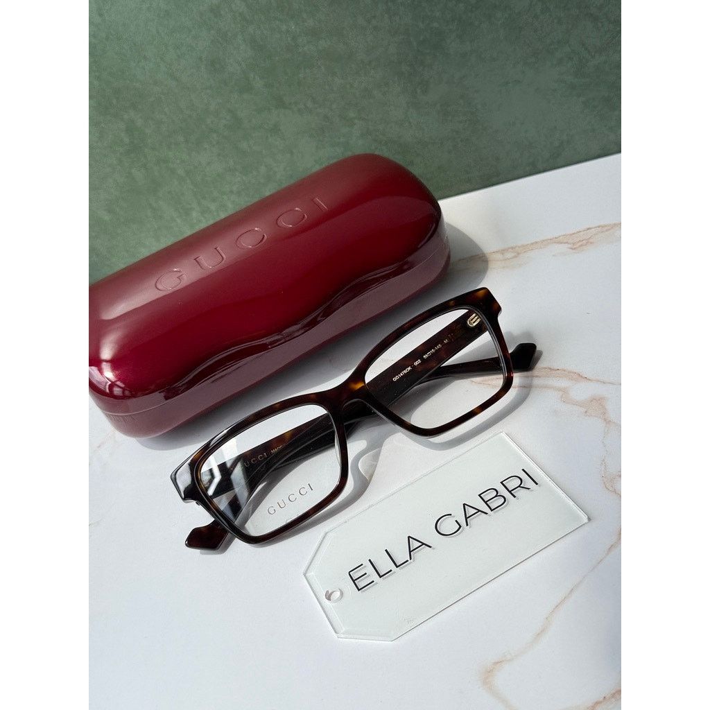 Gucci NEW Gucci GG1476OK Havana Brown Cat Eye Eyeglasses Frames Size ONE SIZE - 9 Thumbnail