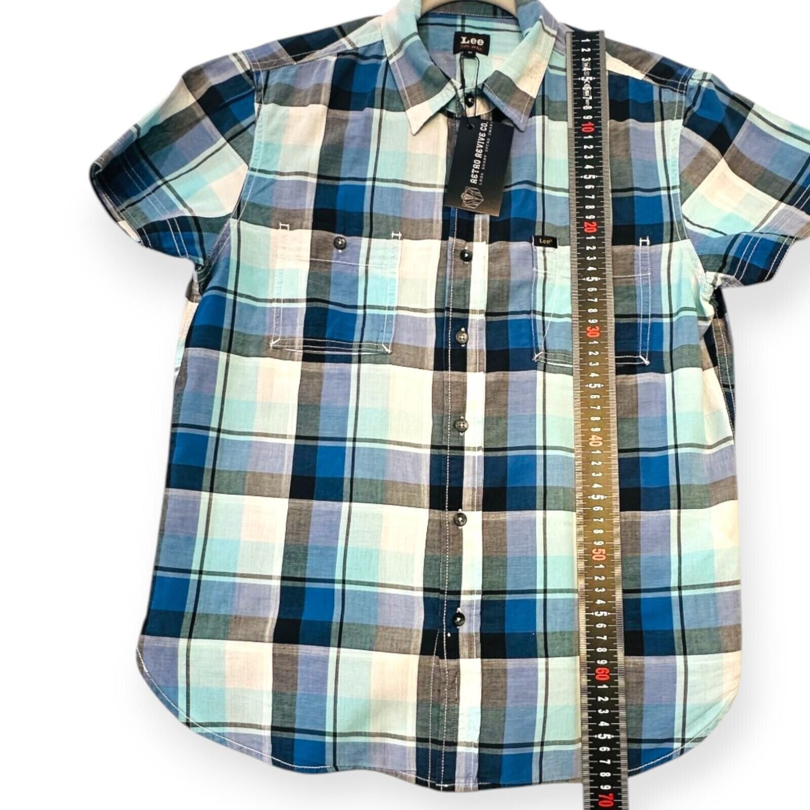 Lee Lee Shirt Men's UK Size M Blue Plaid Pockets Embroidered Size US M / EU 48-50 / 2 - 10 Thumbnail