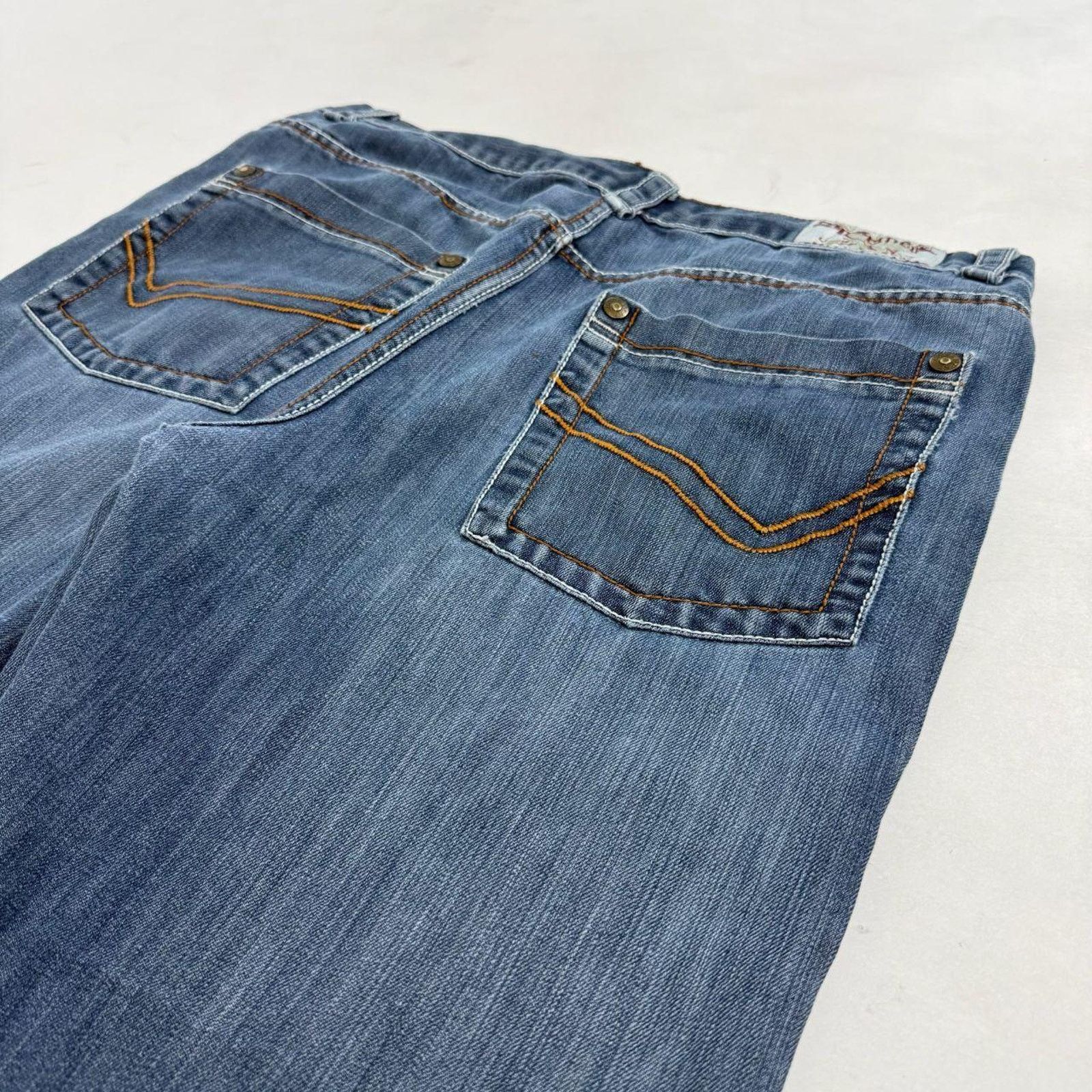 Ecko Unltd. × JNCO × Vintage Vintage y2k distressed baggy grunge faded archive rare jeans Size US 38 / EU 54 - 2 Thumbnail