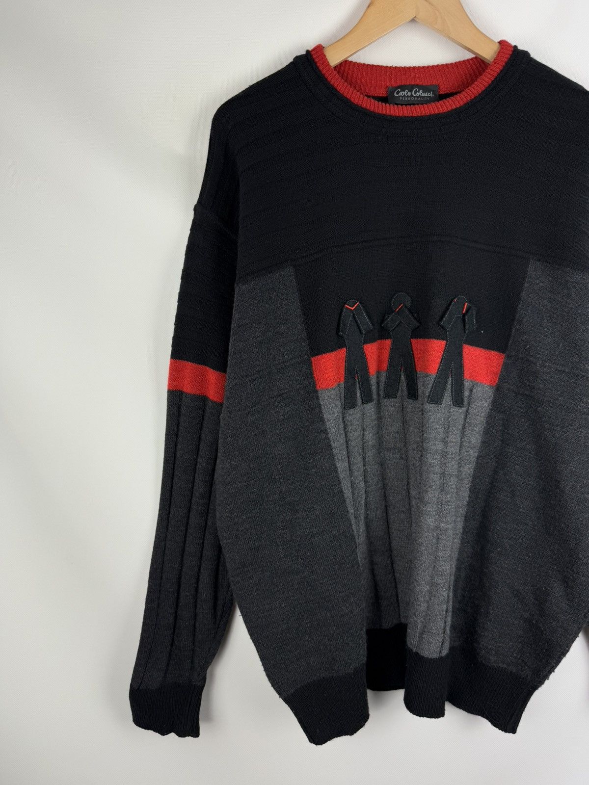 Carlo Colucci Carlo Colucci Vintage Men’s Wool Knitted Sweater Pullover Size US XL / EU 56 / 4 - 2 Thumbnail