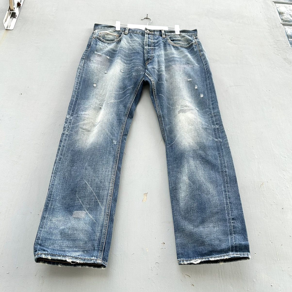 Madness MADNESS 24AW JAPAN Washed Distressed Denim Pants Size US 38 / EU 54 - 6 Thumbnail