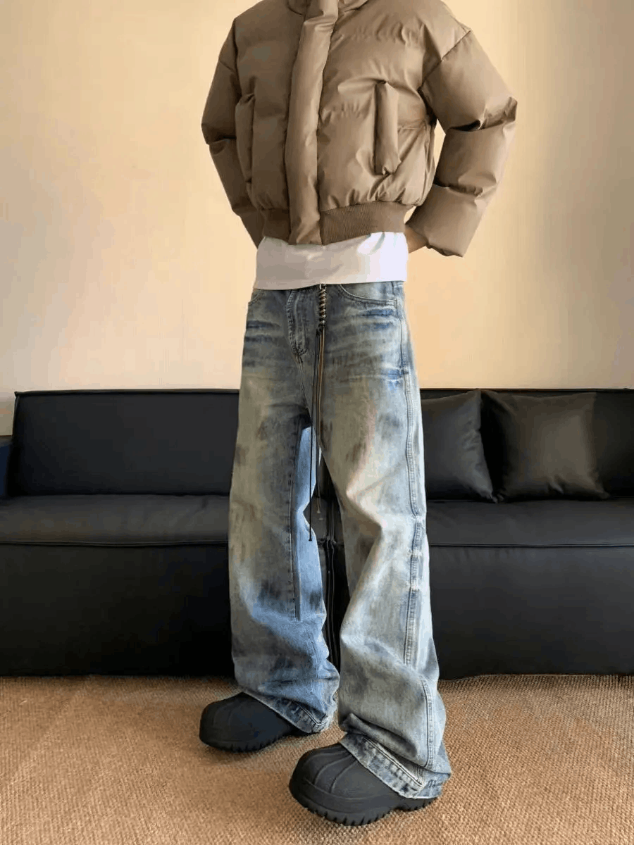 Vintage Vintage washed dirty high street Y2K baggy jeans Size US 28 / EU 44 - 3 Thumbnail