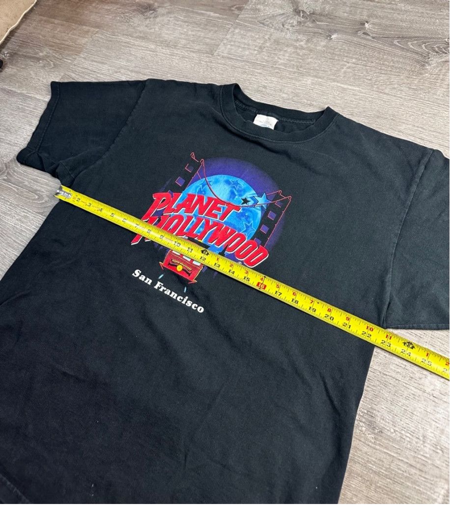 Planet Hollywood Vintage 1991 Planet Hollywood Black T-Shirt XL Size US XL / EU 56 / 4 - 4 Thumbnail
