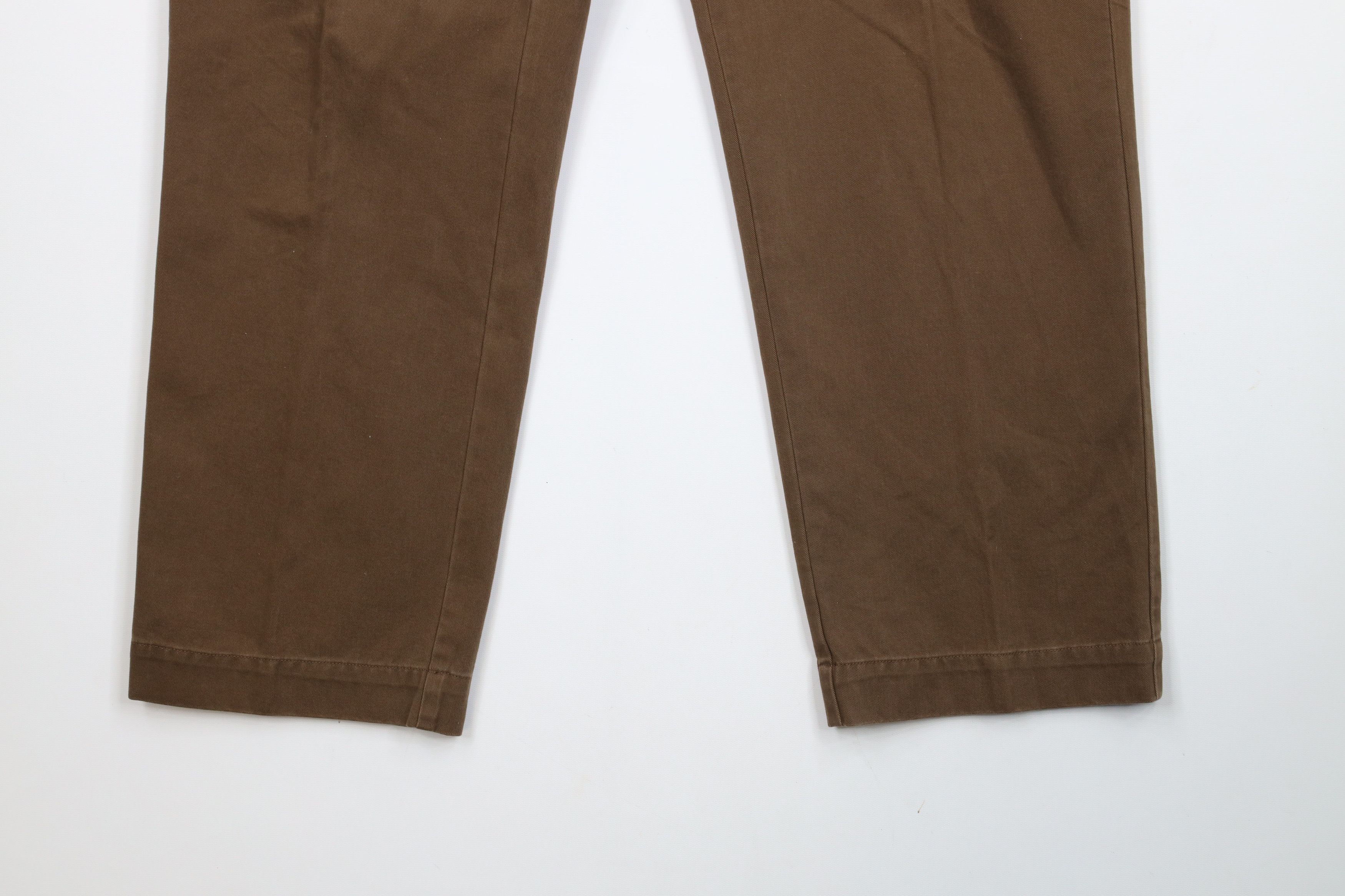 Ralph Lauren × Vintage Vintage 90s Ralph Lauren Wide Leg Chino Pants Brown Cotton Size US 36 / EU 52 - 4 Thumbnail