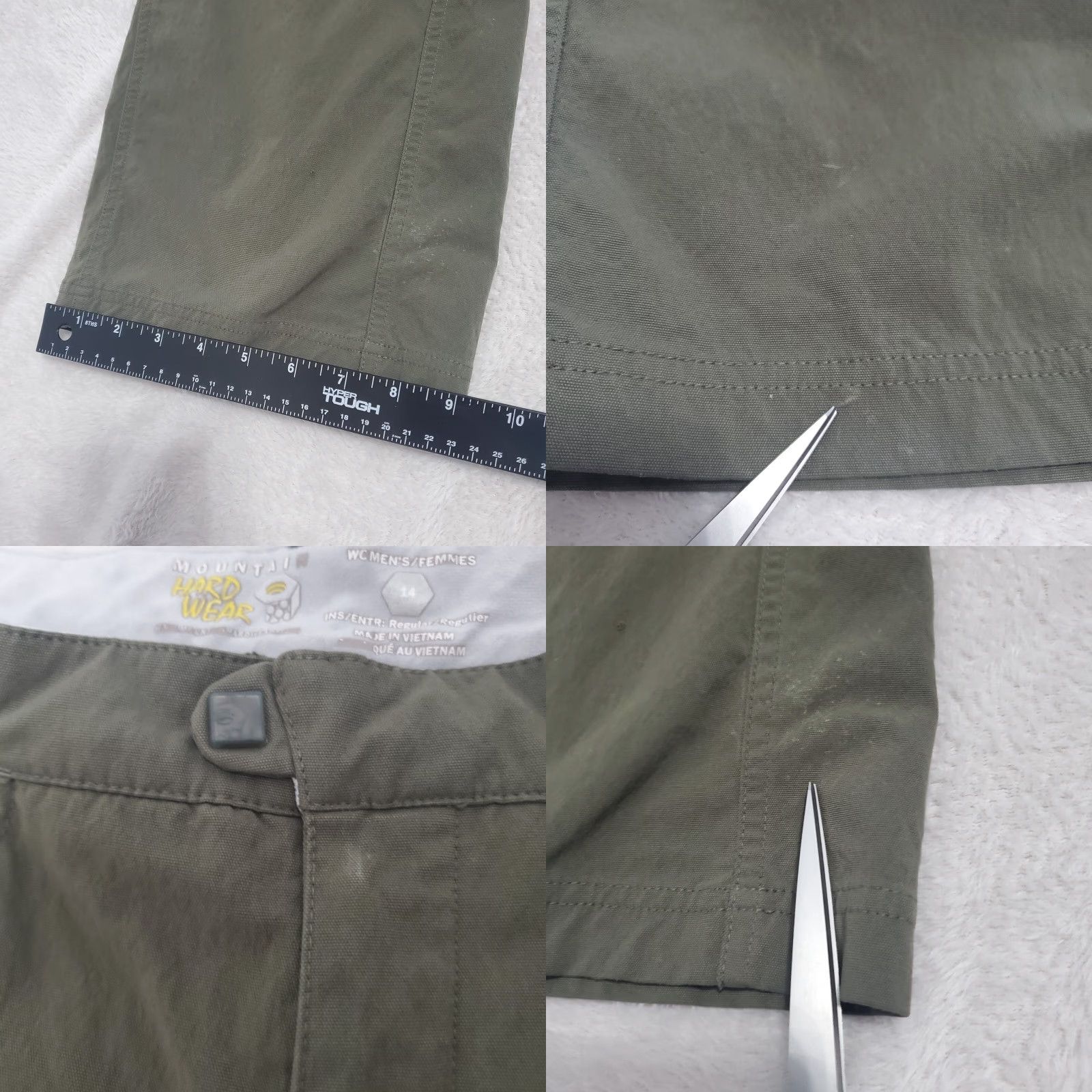 Mountain Hardwear VINTAGE Mountain Hardwear Pants Womens 14 Regular Green Nylon Stretch Outdoor FLAW Size 36" / US 14 / IT 50 - 9 Thumbnail
