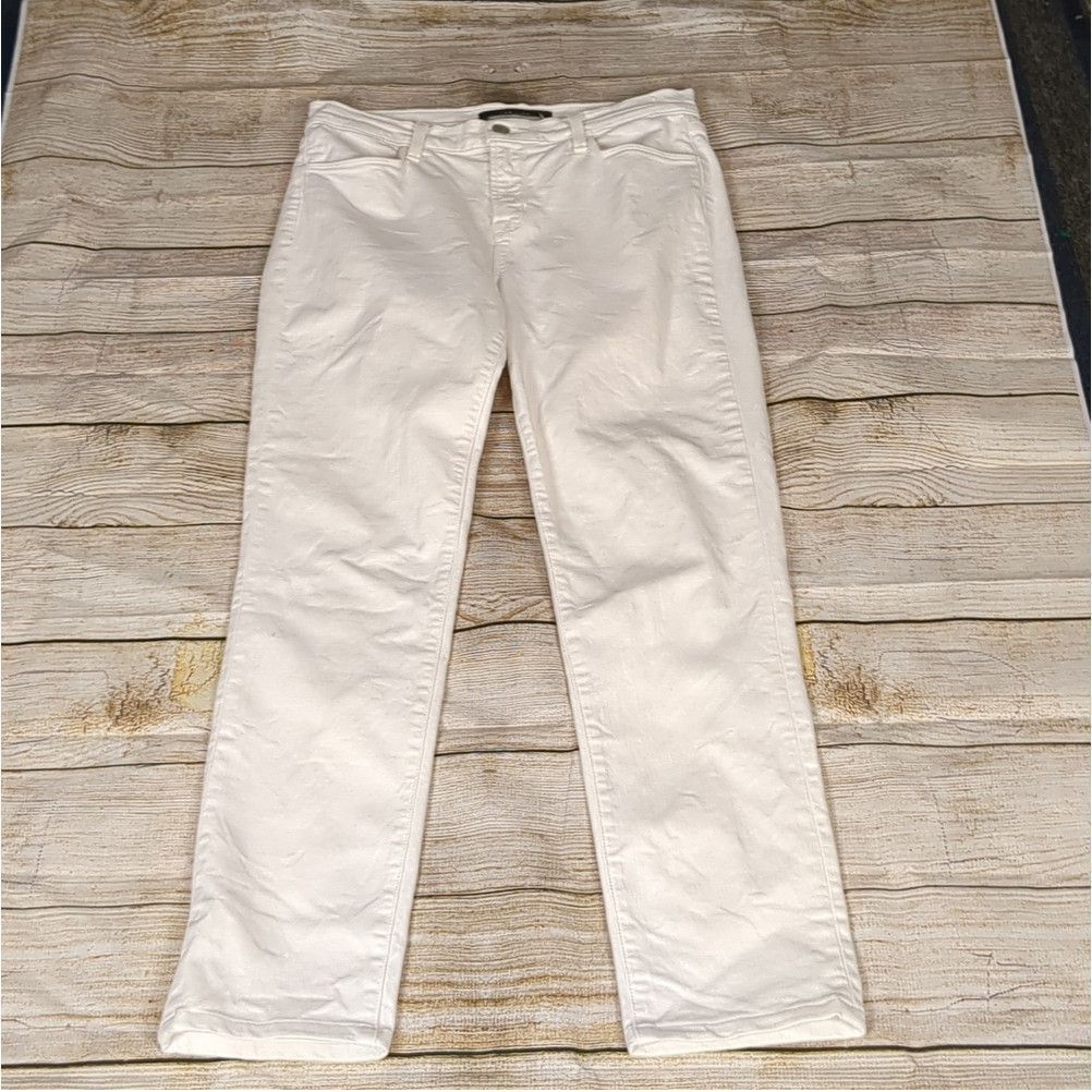 J Brand J brand white high rise rail jeans size 29 Size 30" / US 8 / IT 44 - 1 Thumbnail