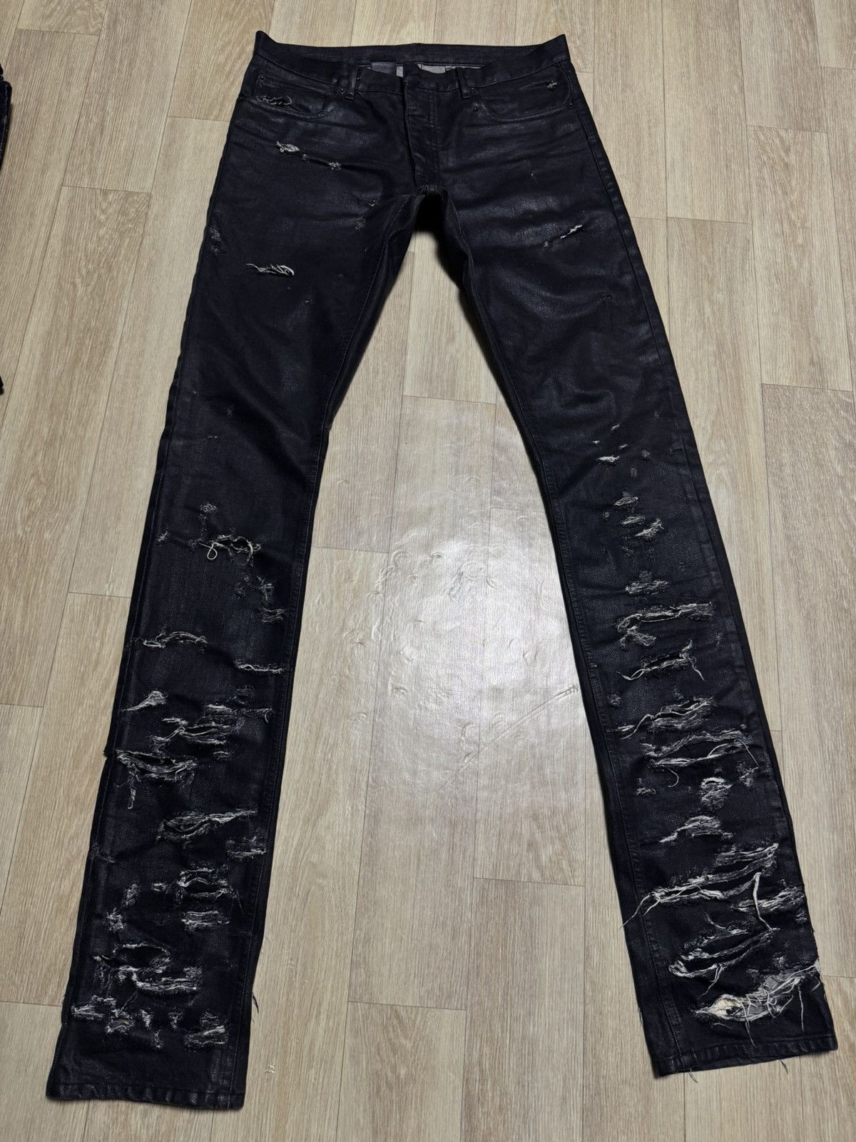 Dior × Hedi Slimane Dior Homme Black Waxed Corduroy Jeans | Grailed