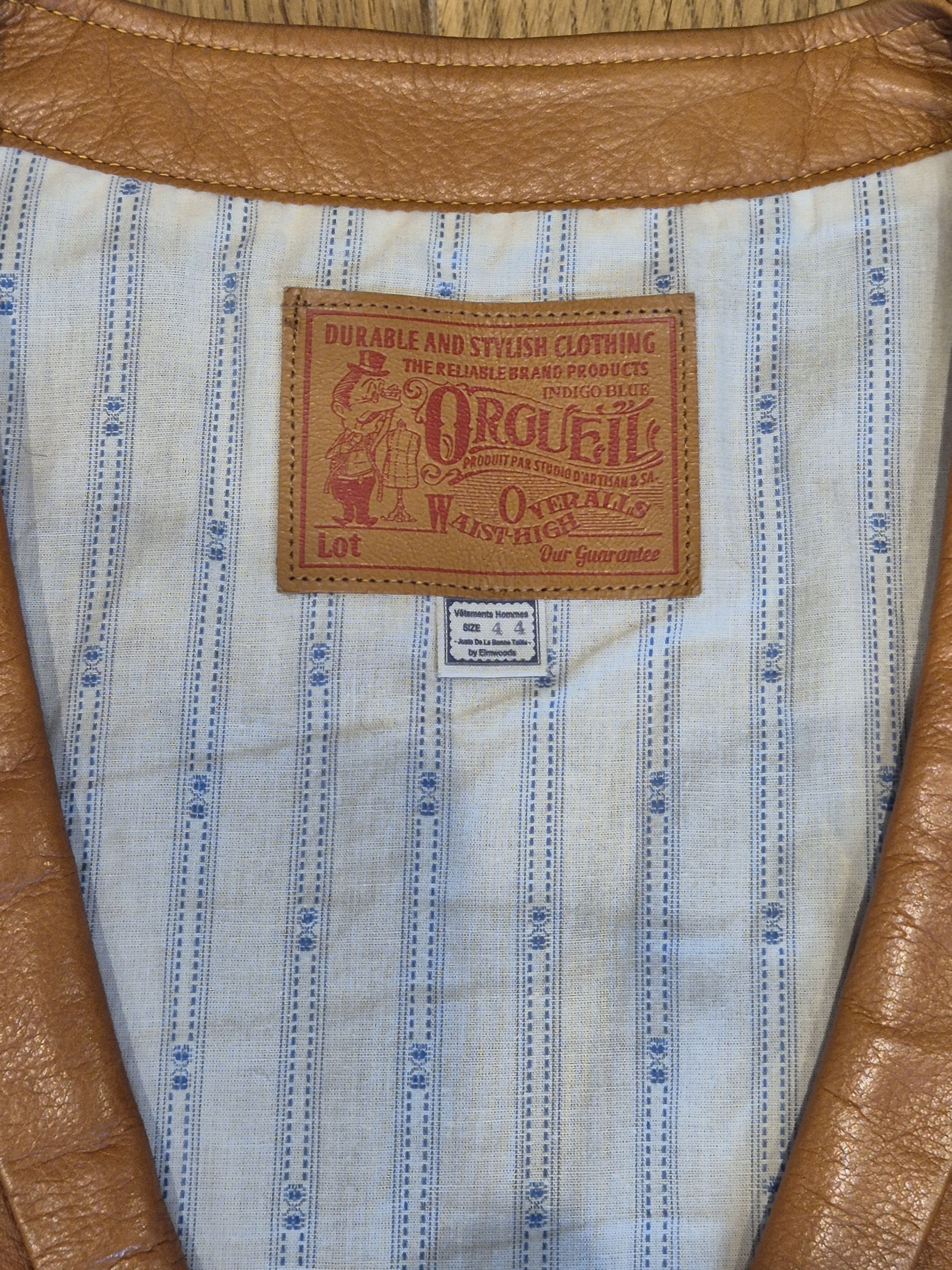 Orgueil Orgueil Leather Vest Size 44R - 4 Thumbnail