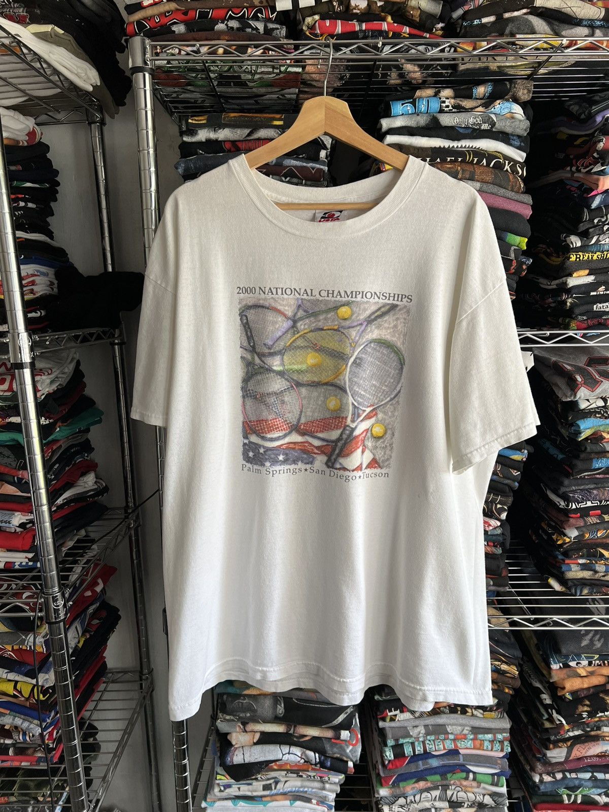 Vintage 2000 National Championships USA League Tennis Open Tee Size US XL / EU 56 / 4 - 1 Thumbnail