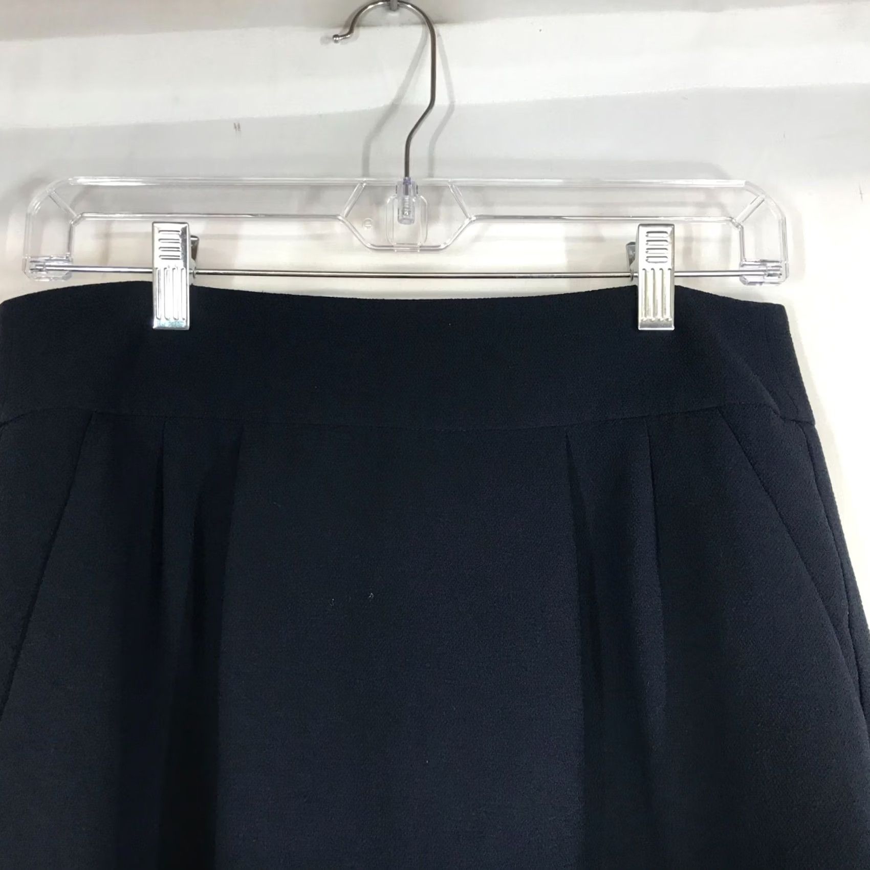 Loft LOFT - WOMEN'S 6 -NAVY 100% POLYESTER SCALLOP HEM SKIRT W/ POCKETS Size 28" / US 6 / IT 42 - 2 Thumbnail