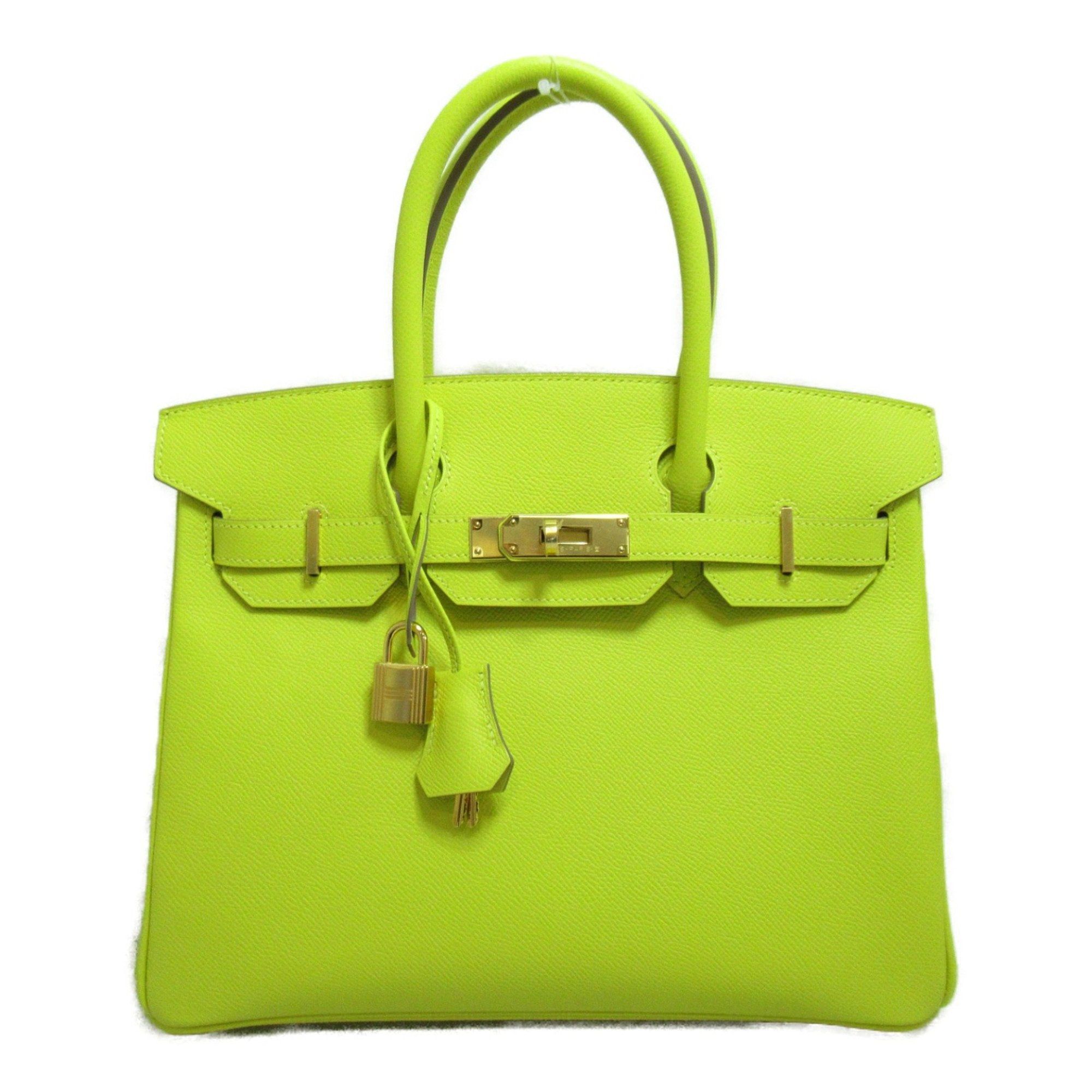 image of Hermes Birkin 30 Lime Handbag Yellow Lime Epsom Leather, Women's