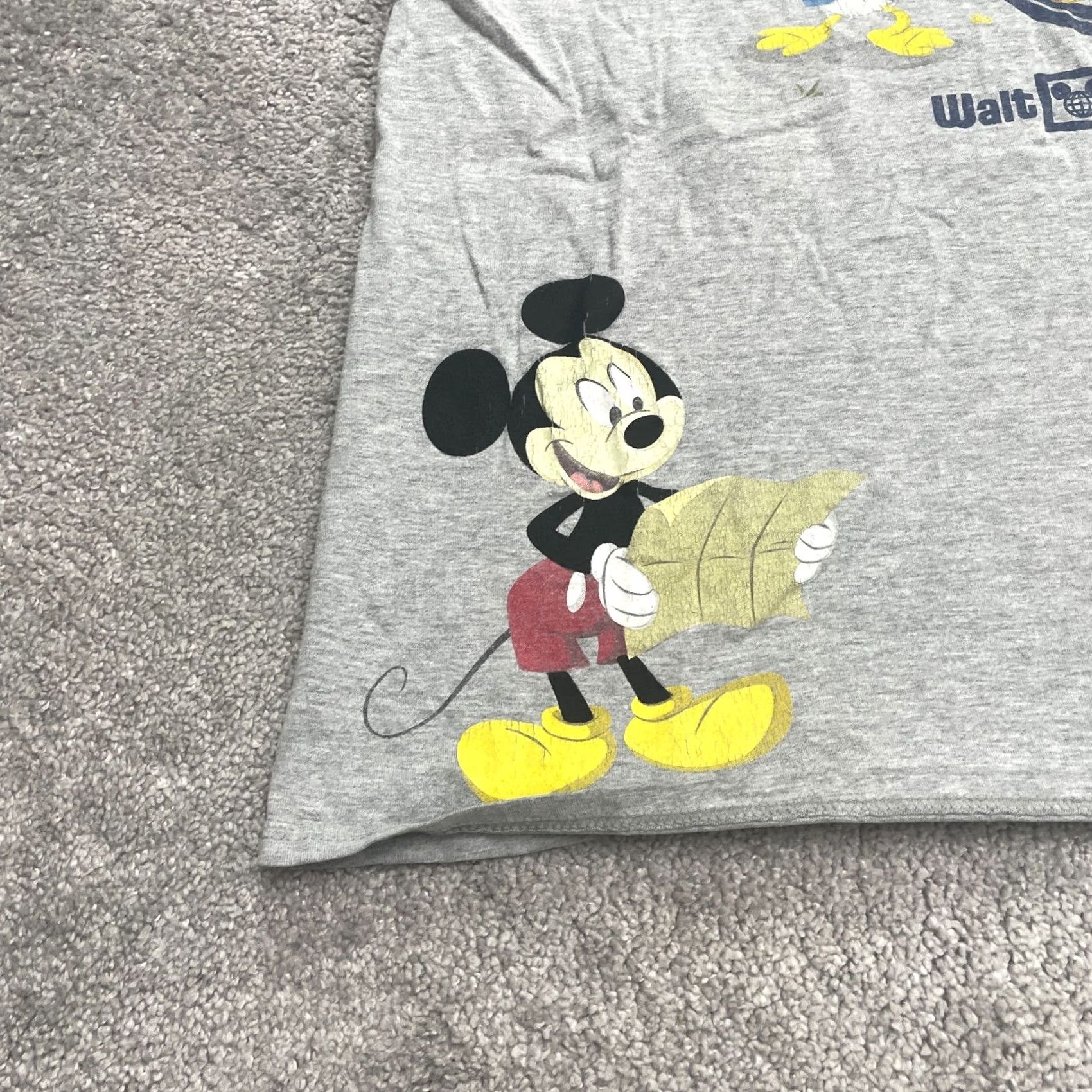 Disney Disney Mickey Mouse Vintage Graphic T-Shirt Mens XL Gray Crew Neck Casual Tee Size US XL / EU 56 / 4 - 5 Thumbnail